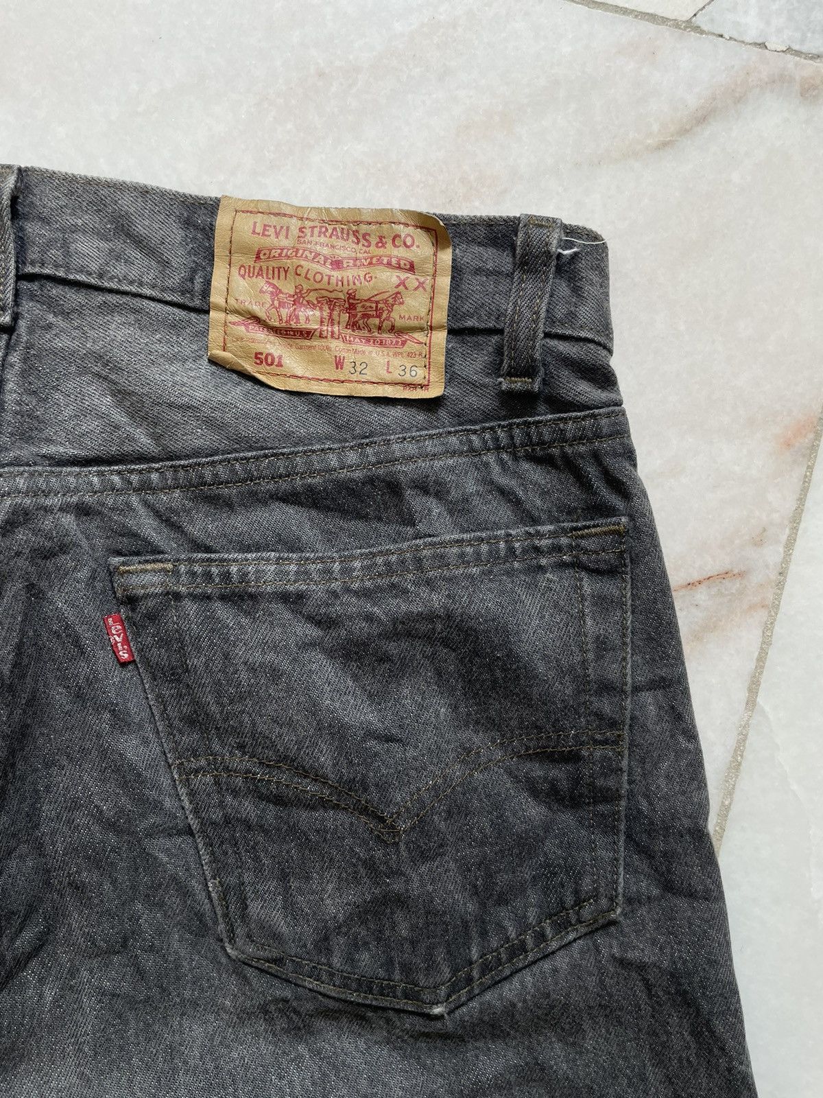 Levi's Vintage 90s Levis 501 All Black Jeans Size US 32 / EU 48 - 6 Thumbnail