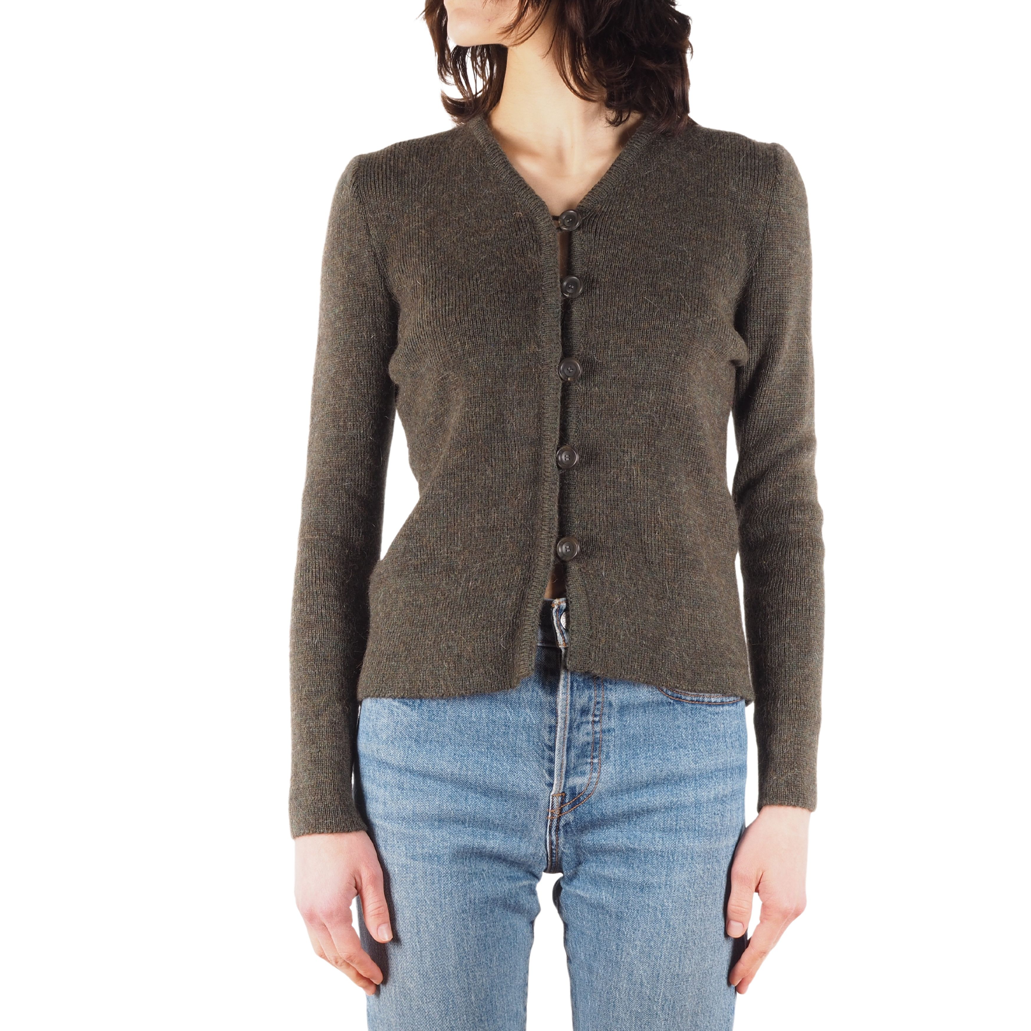 Akris Akris Punto Women's Wool Green Brown Sweater Cardigan Size M / US 6-8 / IT 42-44 - 1 Thumbnail