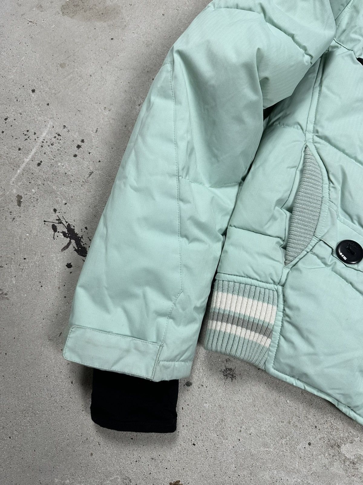 If Six Was Nine × Japanese Brand × Le Grande Bleu (L.G.B.) Vintage Y2K Faux Fur Bomber Mint Jacket Hooded Utility Size US S / EU 44-46 / 1 - 3 Thumbnail