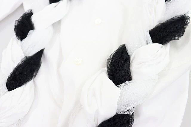 Other Comme Des Garcons White Retro Braid Shirt Size S / US 4 / IT 40 - 3 Thumbnail