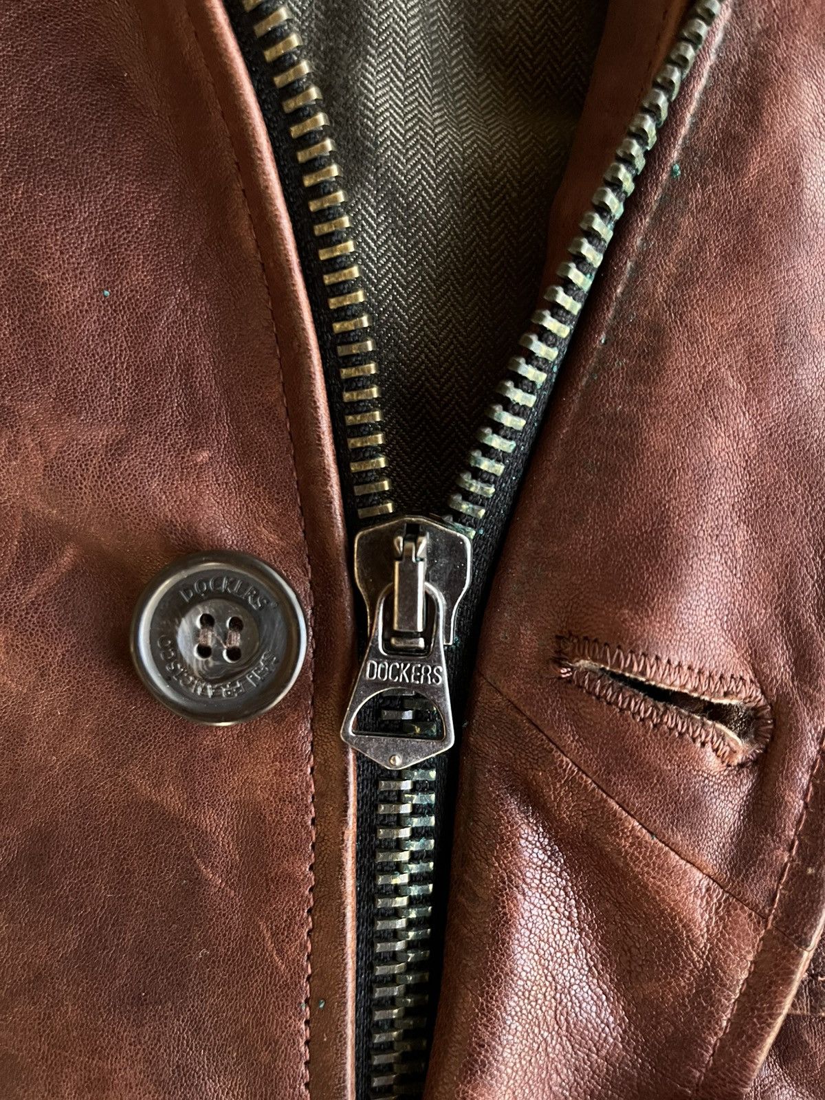 Japanese Brand Vintage Leather Bomber Artisanal Archive Piece CCP Size US M / EU 48-50 / 2 - 8 Thumbnail