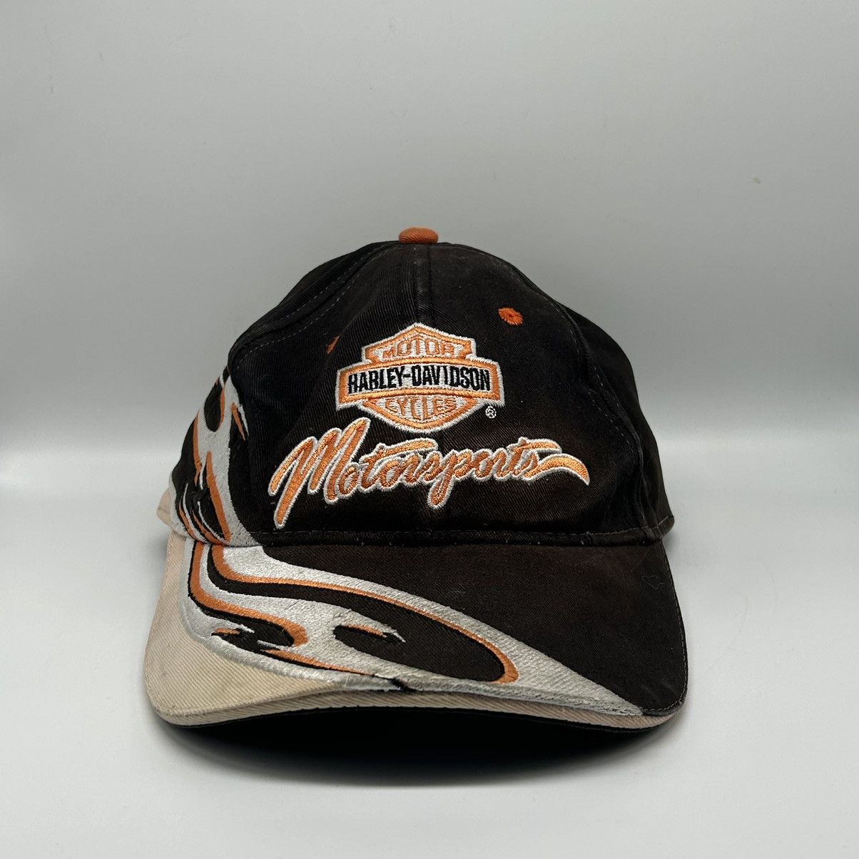 Harley Davidson Vintage 90s Shockwave Embroidered Flames Hat Size ONE SIZE - 2 Thumbnail