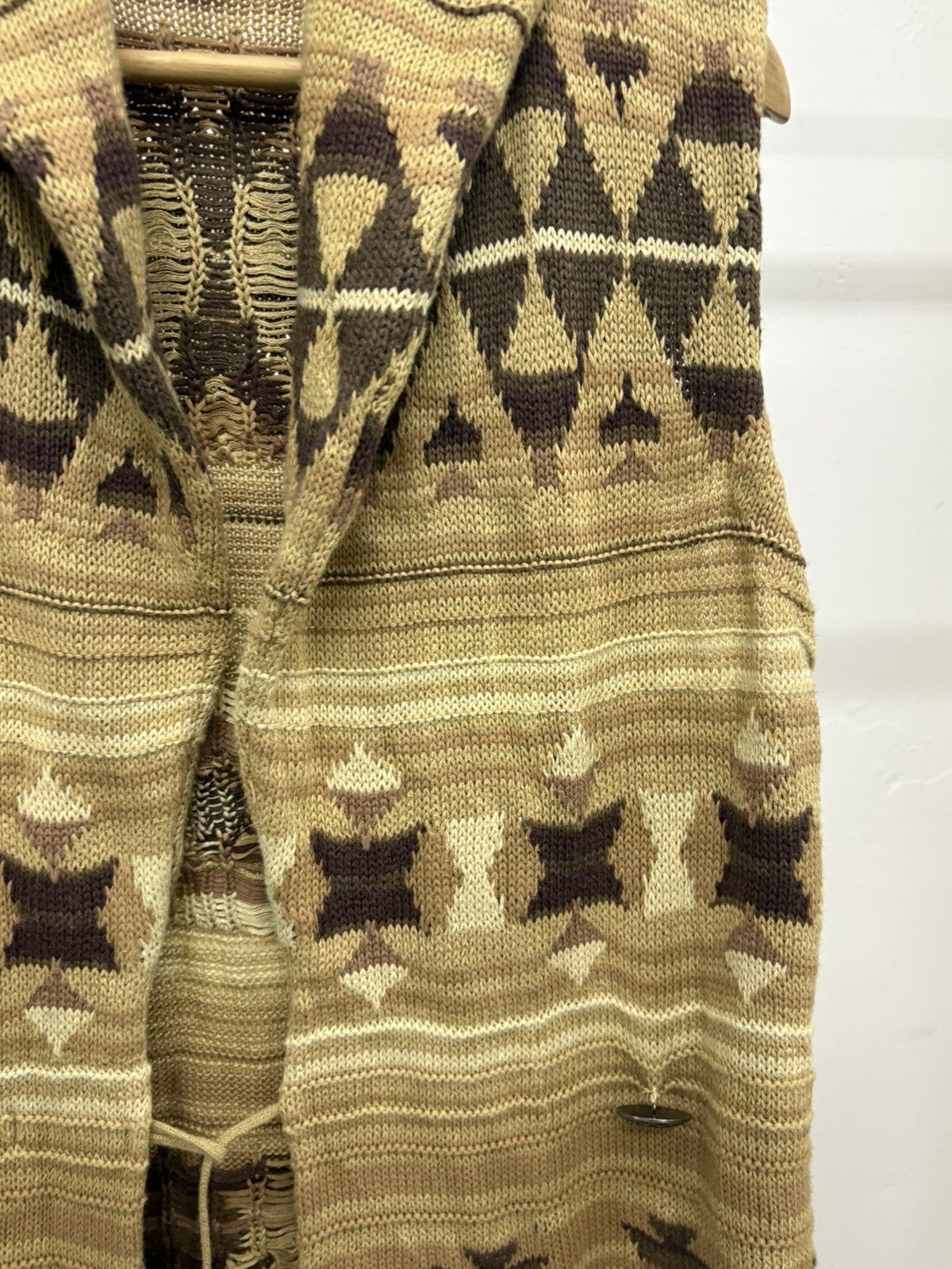RRL Ralph Lauren RRL Double RL Hand Knit Ranch Cardigan Navajo Vest Size US M / EU 48-50 / 2 - 3 Thumbnail