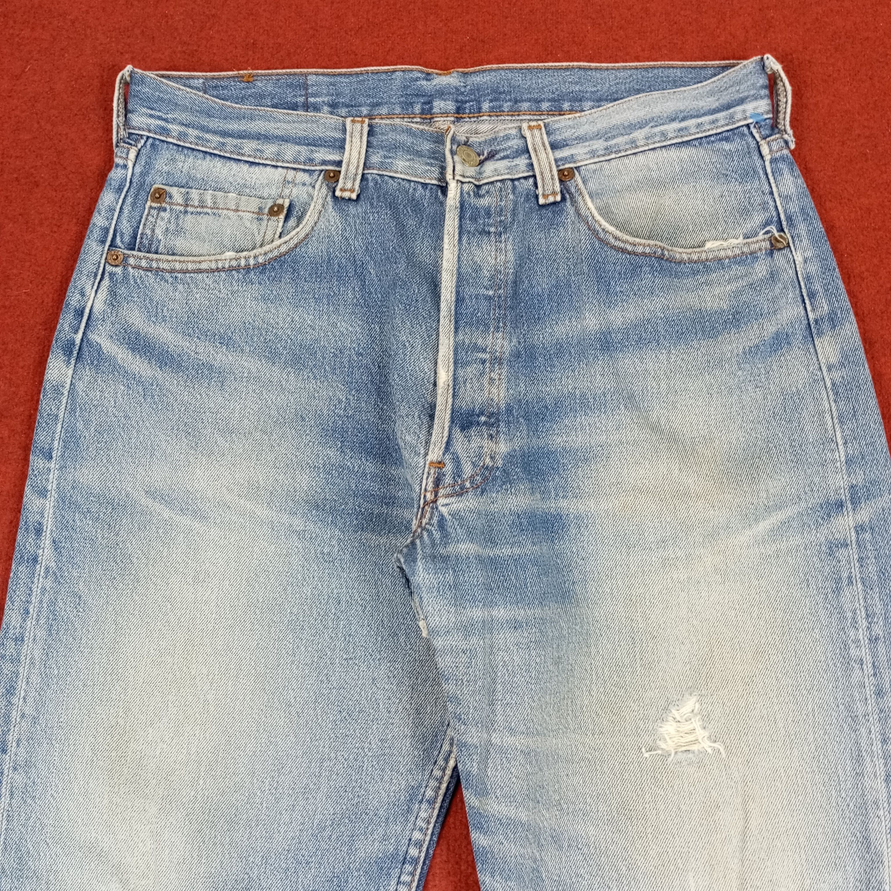 Levi's × Vintage Levis 501 Streetwear Style Distressed Jeans Size US 31 - 2 Thumbnail