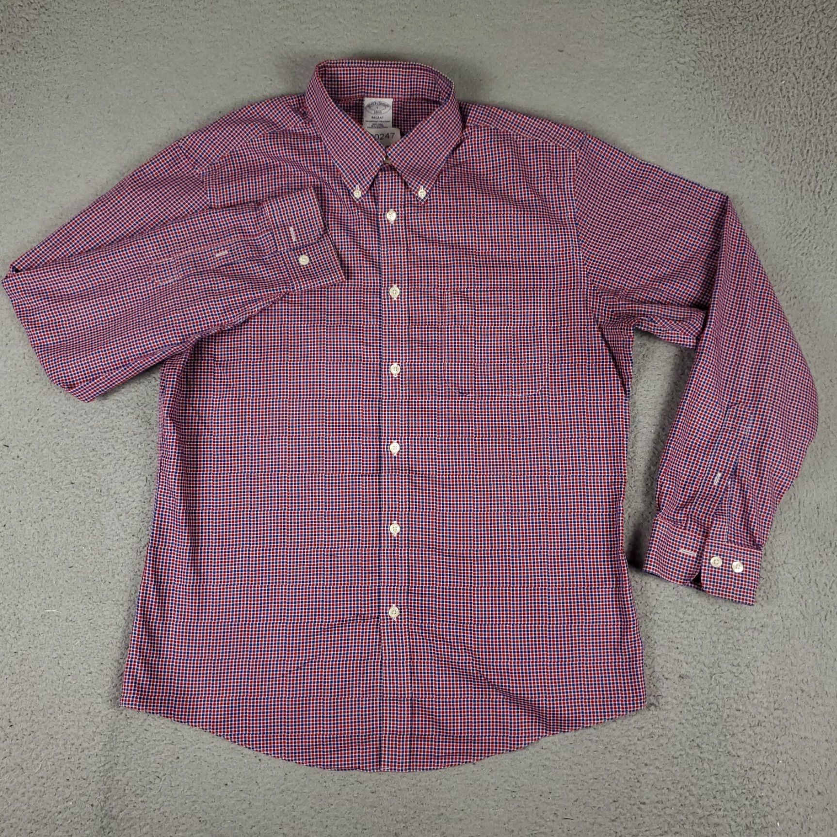 Brooks Brothers Brooks Brothers Button-Up Shirt Mens Large Red Blue Check Long Sleeve Collared Regular Fit Size US L / EU 52-54 / 3 - 2 Thumbnail
