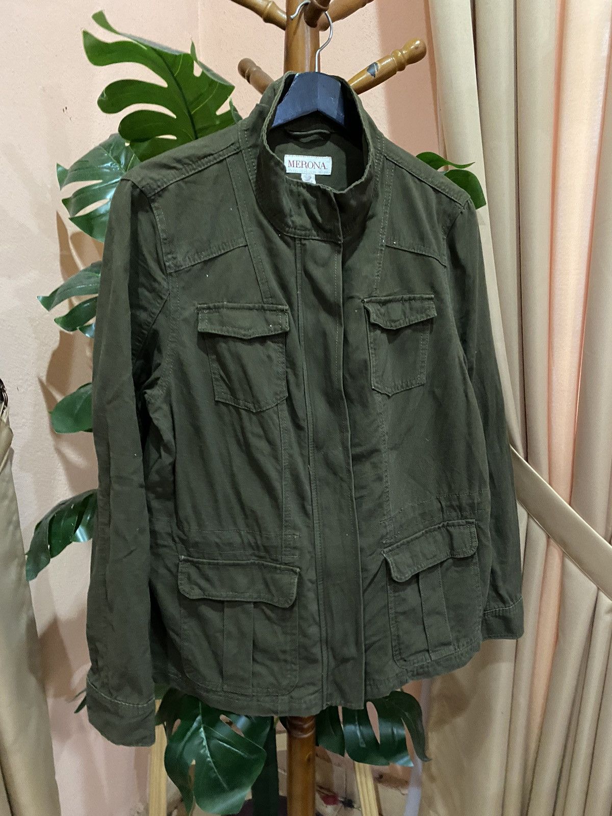 Merona Merona Olive Green Utility Jacket – Military Cotton Field Size US M / EU 48-50 / 2 - 3 Thumbnail