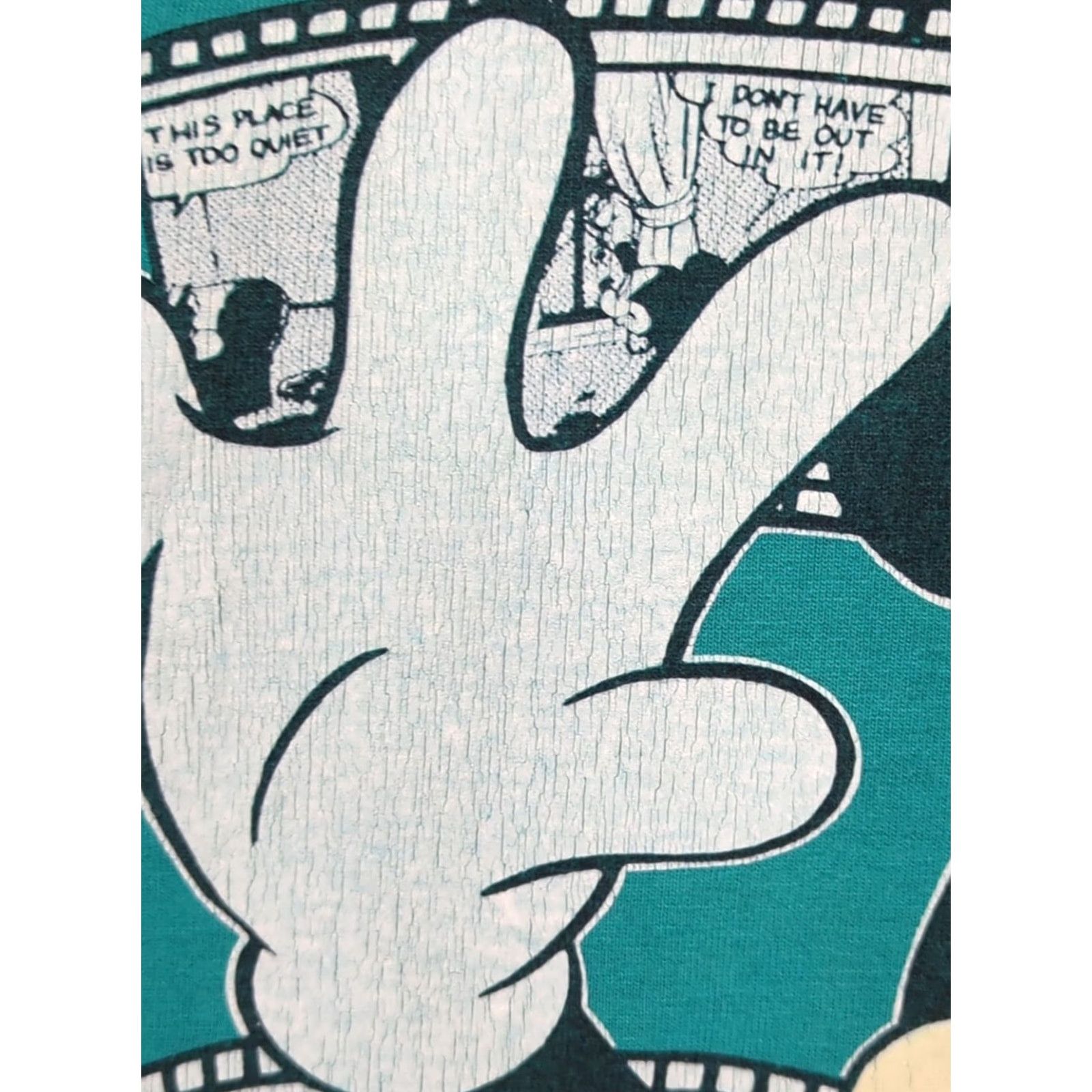 Fruit Of The Loom VINTAGE Mickey Mouse T-Shirt Mens XL Green 90s Crew Neck Short Sleeve Fruit of the Loom Disney Logo Cartoon All Seasons 80s 90s Mens Size US XL / EU 56 / 4 - 5 Thumbnail