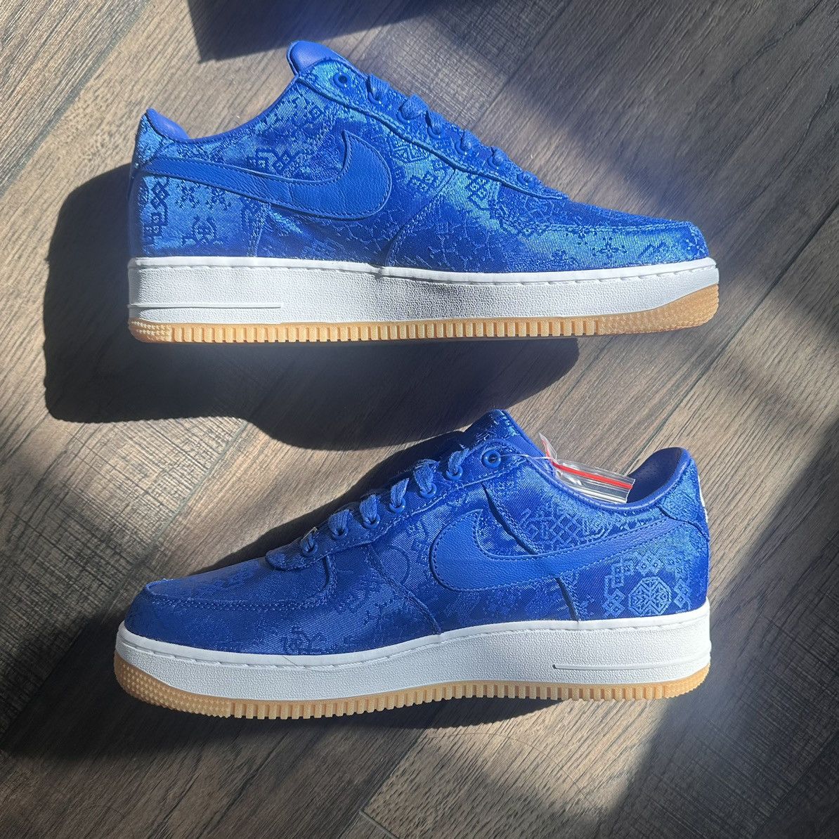 CLOT × Nike Nike Air Force 1 Low CLOT Blue Silk Sz 10.5 New DS With Box Size US 10.5 / EU 43-44 - 3 Thumbnail