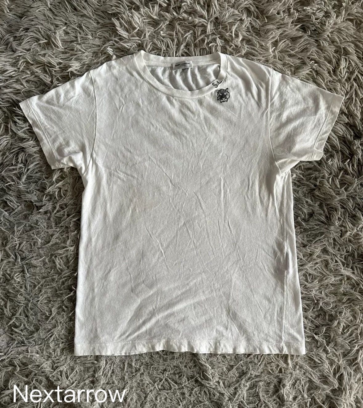 Saint Laurent SLP 15SS White Tiger Short sleeved T-shirt
