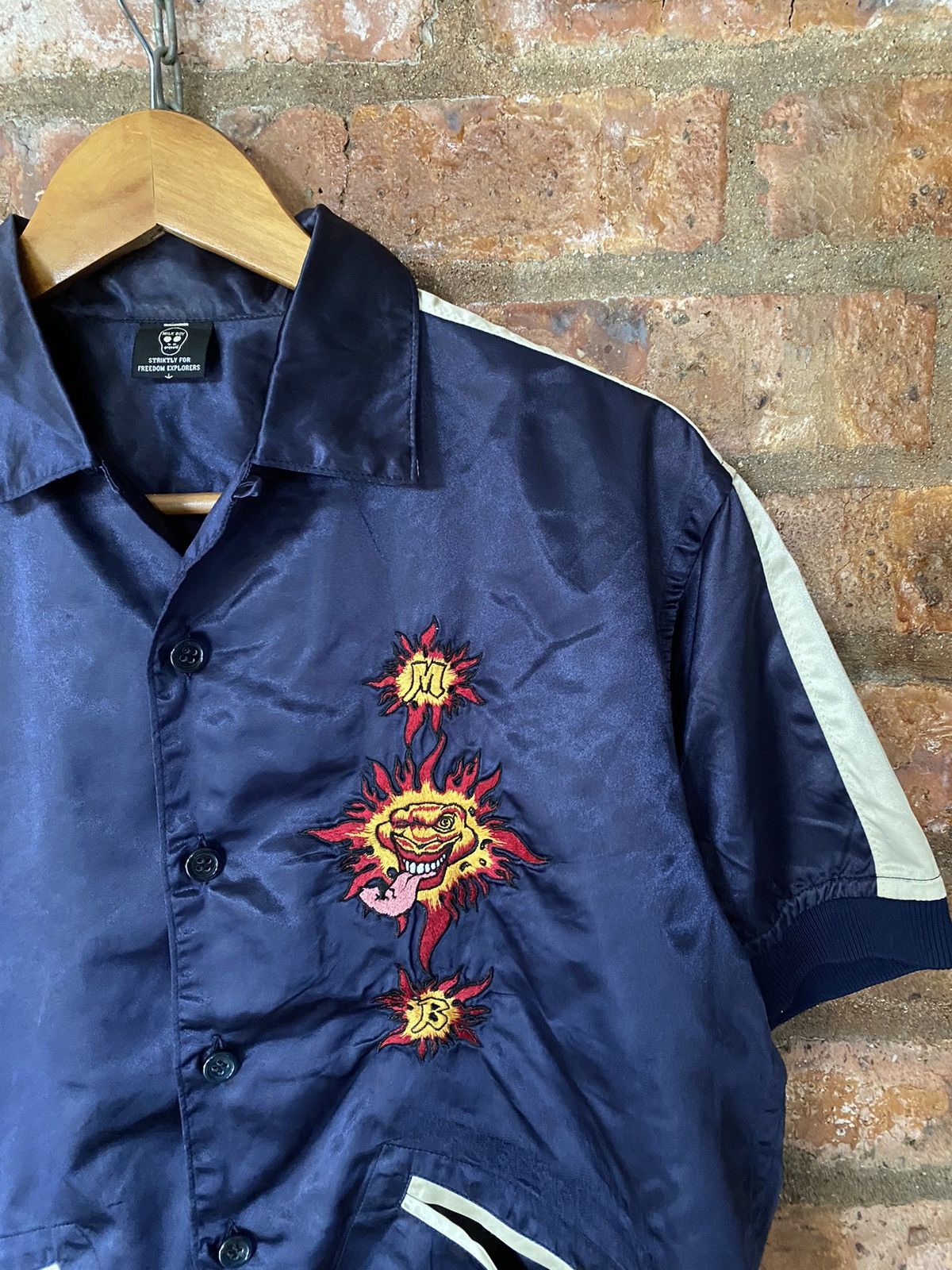 Japanese Brand 1990s MILKBOY Devil monster embroidered Bowling shirt Size US M / EU 48-50 / 2 - 5 Thumbnail