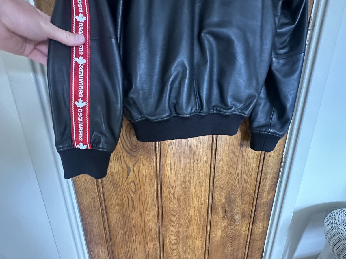 Dsquared2 FW20 Dsquared tape logo leather hoodie jacket Grail Size US L / EU 52-54 / 3 - 19 Thumbnail