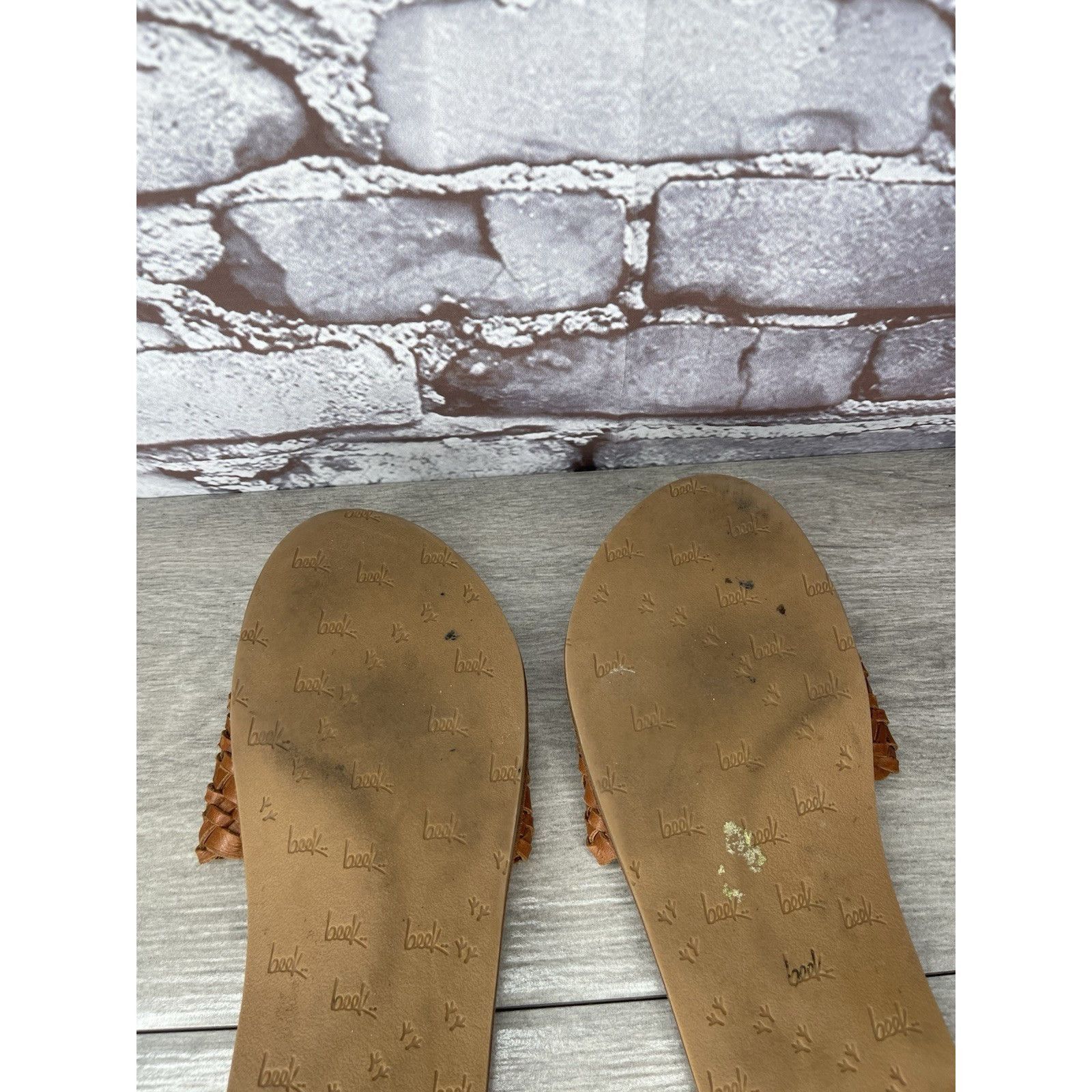beek Beek Fairy Woven Brown Leather Weaves Flats Slides Sandals W Size US 8 / IT 38 - 7 Thumbnail