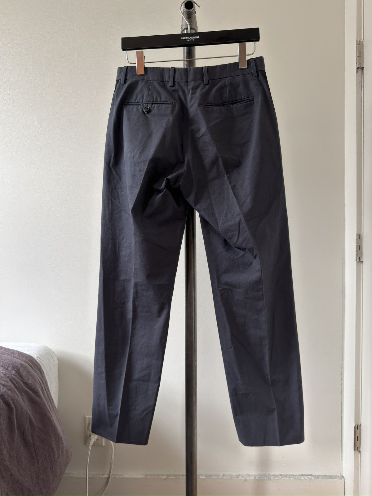 Helmut Lang ‘90s Navy Tuxedo Trousers Size US 32 / EU 48 - 2 Thumbnail