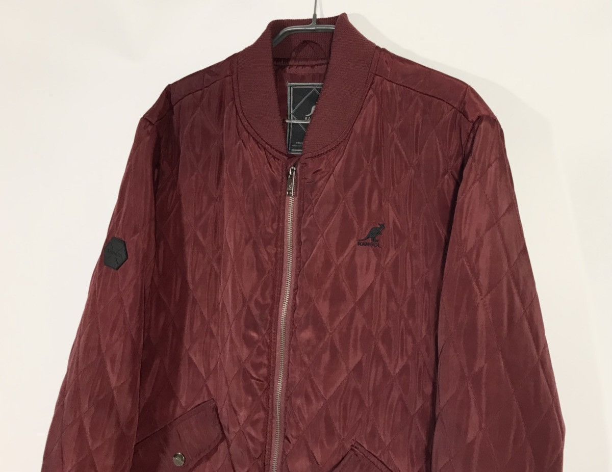 Kangol Kangol Quilted Zip Bomber Burgundy Size US M / EU 48-50 / 2 - 2 Thumbnail