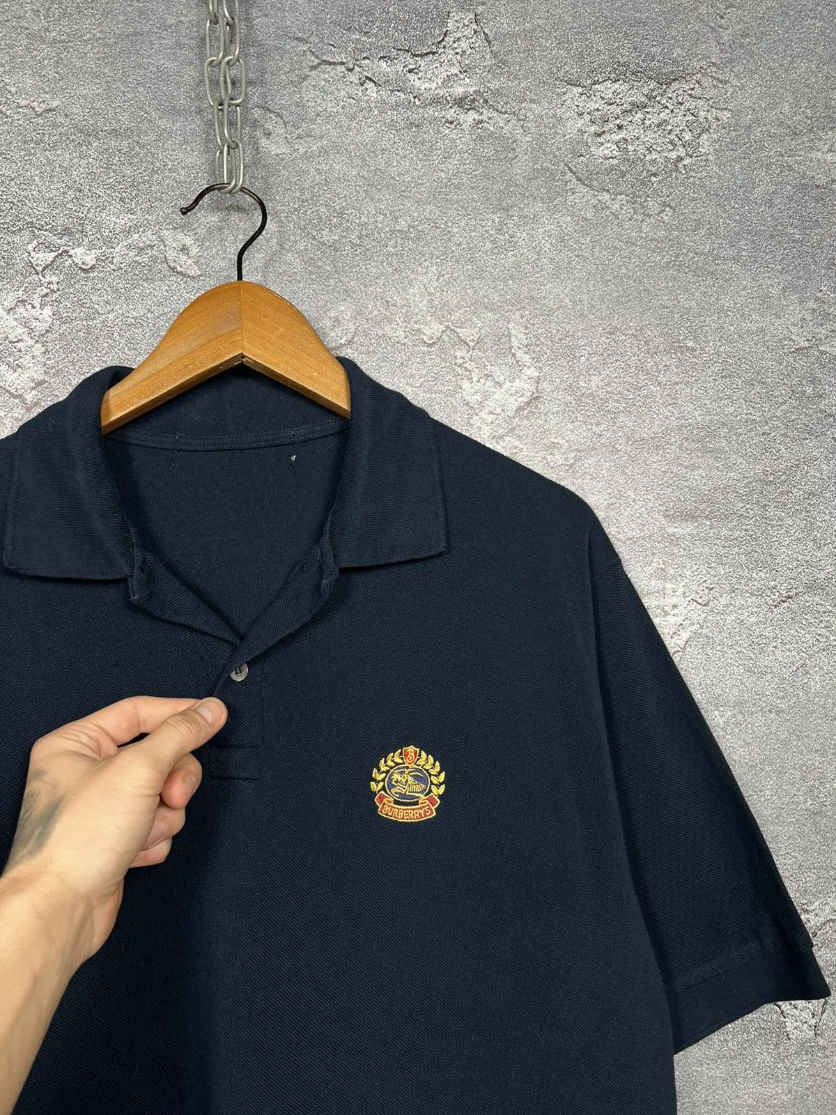 Burberry Vintage Burberry Polo With Logo Size L Size US L / EU 52-54 / 3 - 3 Thumbnail