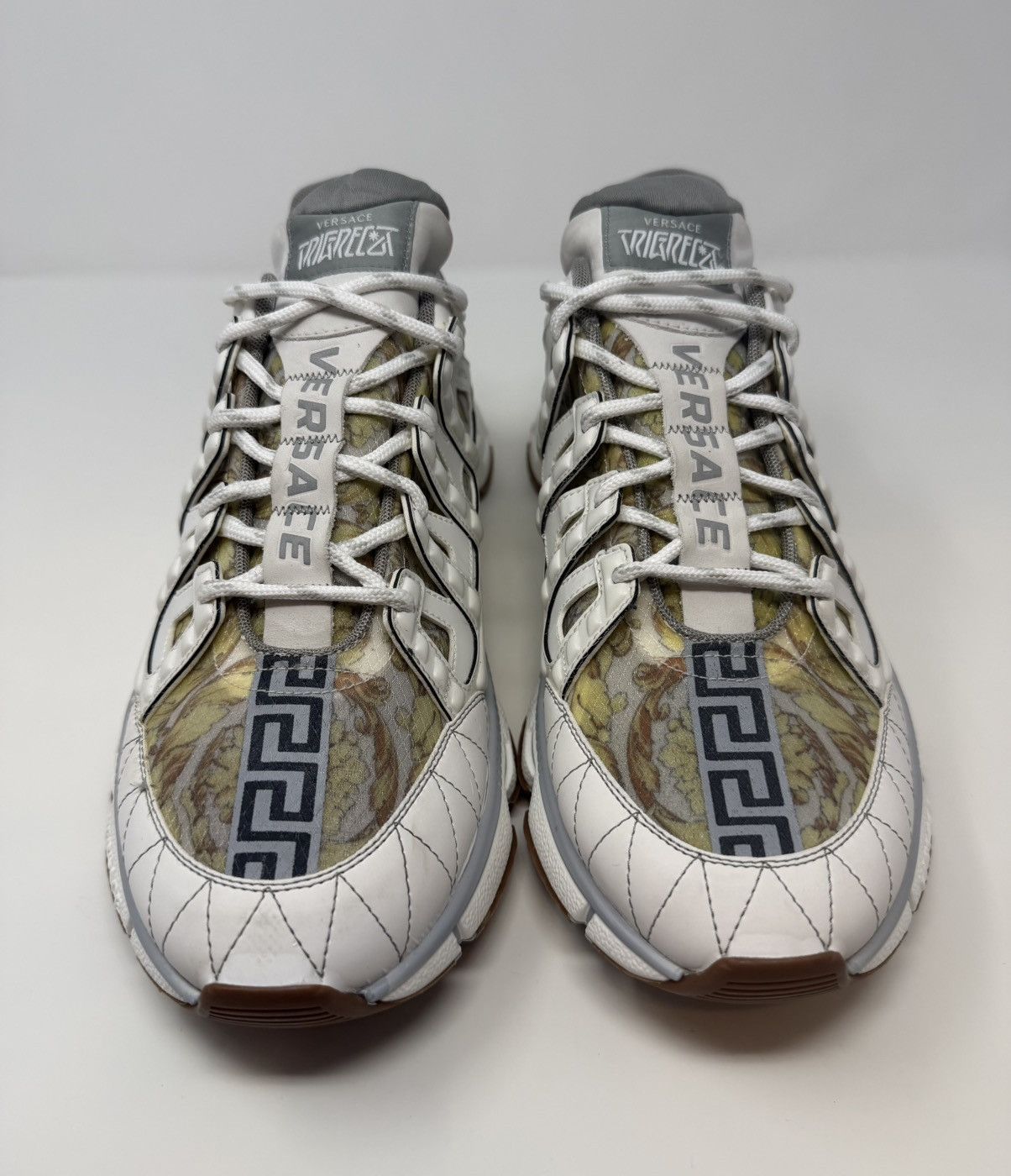 Versace Versace Trigeca Barocco Print Sneaker White Size US 13 / EU 46 - 2 Thumbnail
