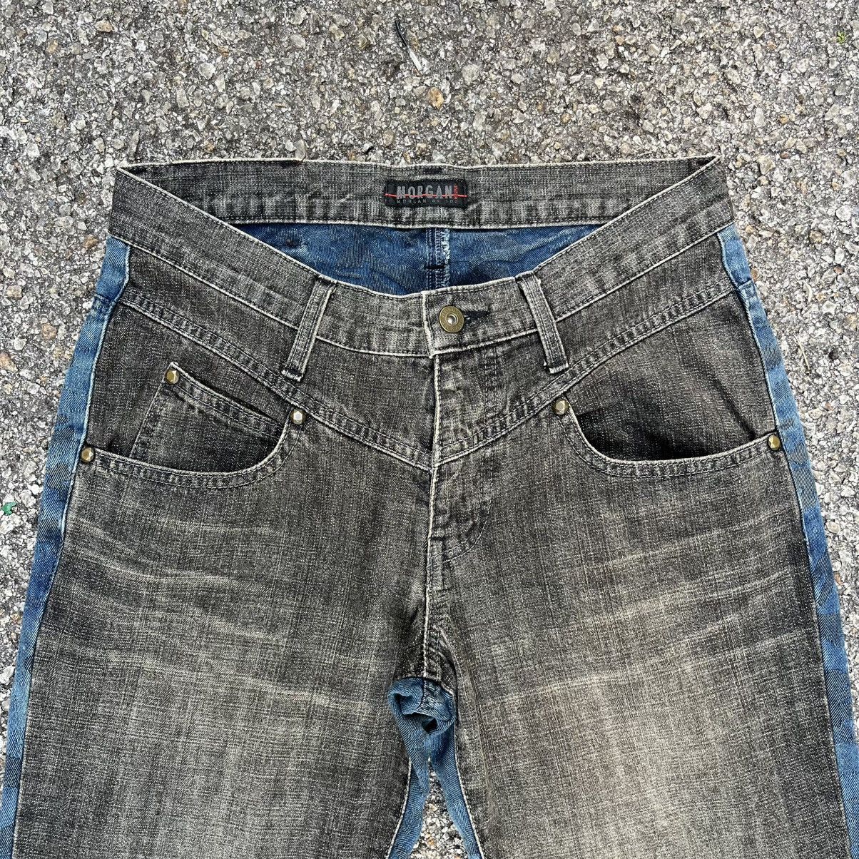 If Six Was Nine Morgan Homme Jeans Two Tone Colour Low Rise Denim Camo Size US 29 - 5 Thumbnail