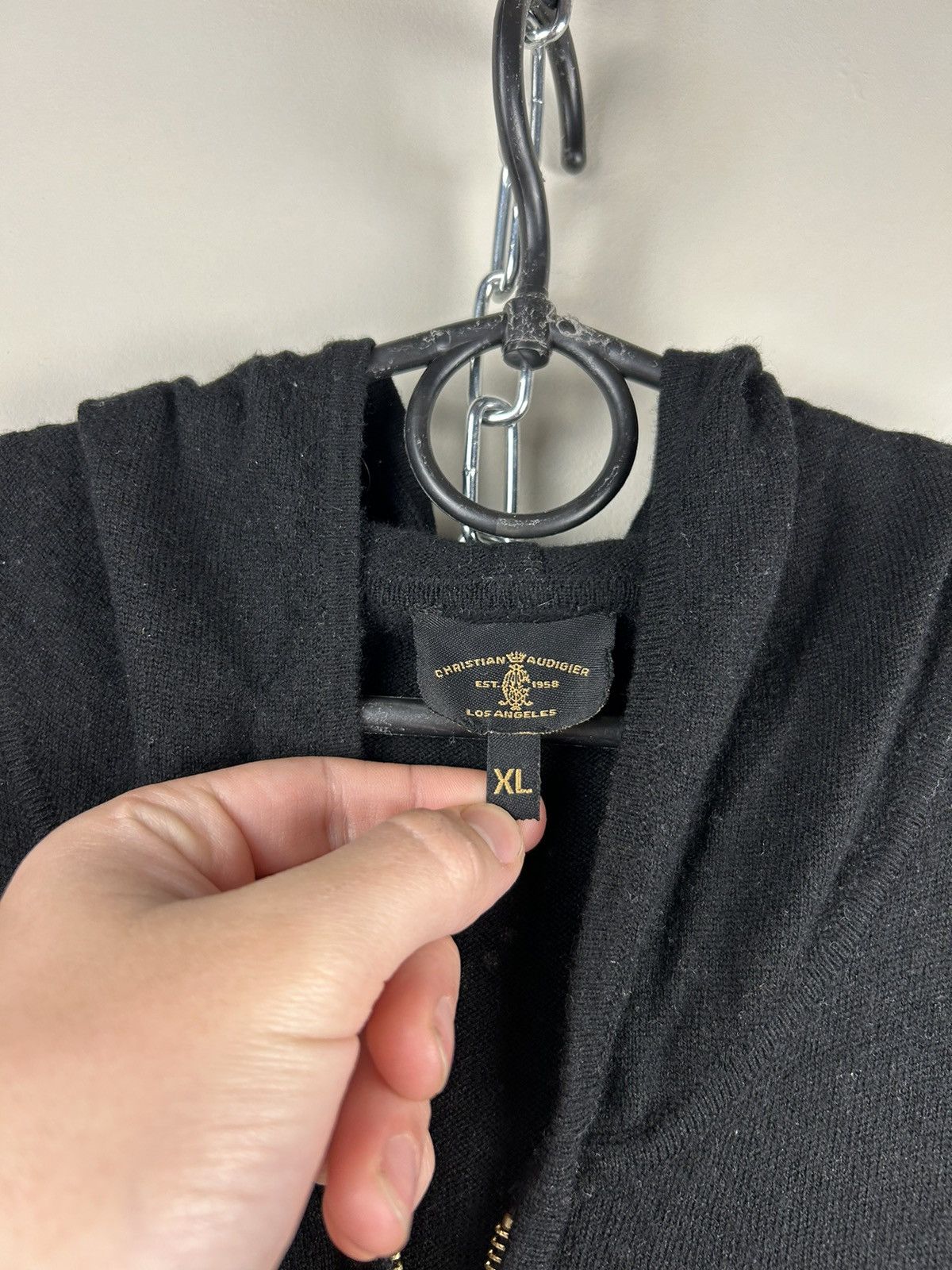 Christian Audigier Christian Audigier Zip Hoodie Black Logo Size US XL / EU 56 / 4 - 3 Thumbnail
