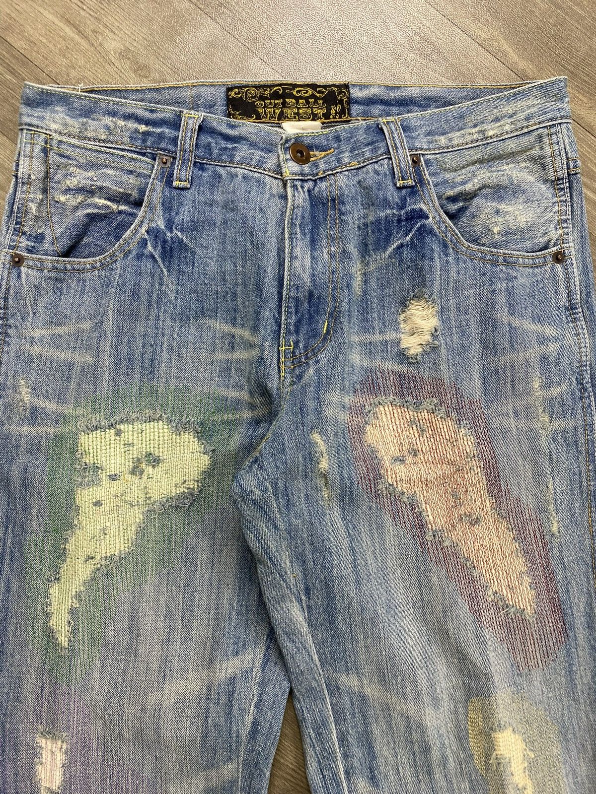 If Six Was Nine 2000s OutBall West Sasikho Distressed Jeans Balenciaga Style Size US 30 / EU 46 - 9 Thumbnail