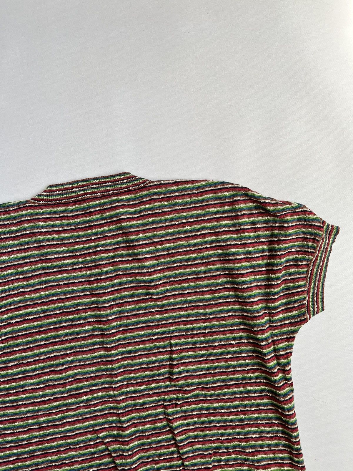 Missoni Vintage Missoni Sport Cotton Nylon Rayon Striped Knit Tee Size M / US 6-8 / IT 42-44 - 9 Thumbnail
