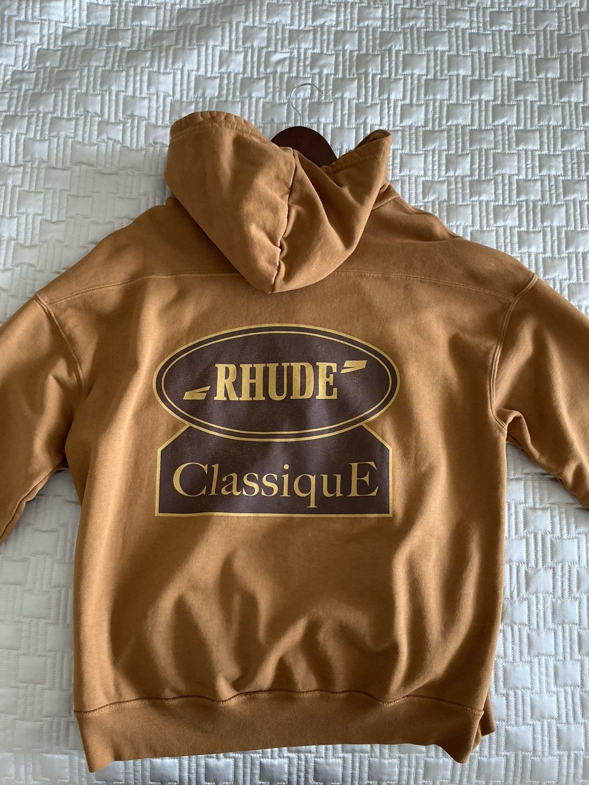 Rhude RHUDE CLASSIQUE HOODIE Tan Color Size M Size US M / EU 48-50 / 2 - 3 Thumbnail