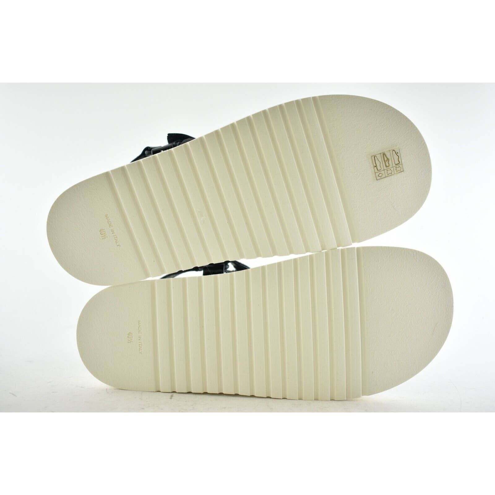 Chanel Chanel 20C Black Patent White CC Logo Mule Slide Strap Size US 10.5 / IT 40.5 - 12 Thumbnail