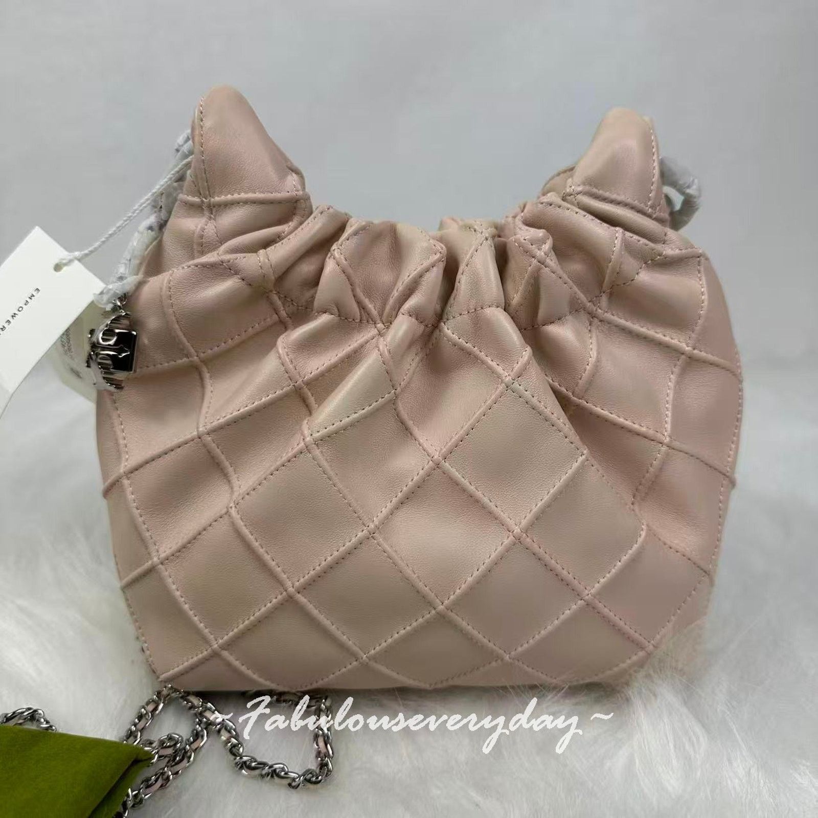 Tory Burch Tory Burch Mini Fleming Soft Hobo Chain Strap Leather/ Pink Size ONE SIZE - 4 Thumbnail
