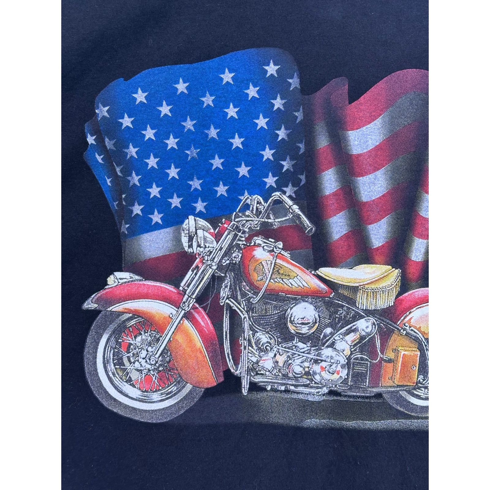 Hanes Hanes Heavyweight Indian Motorcycle With American Flag Sz L Size US L / EU 52-54 / 3 - 6 Thumbnail
