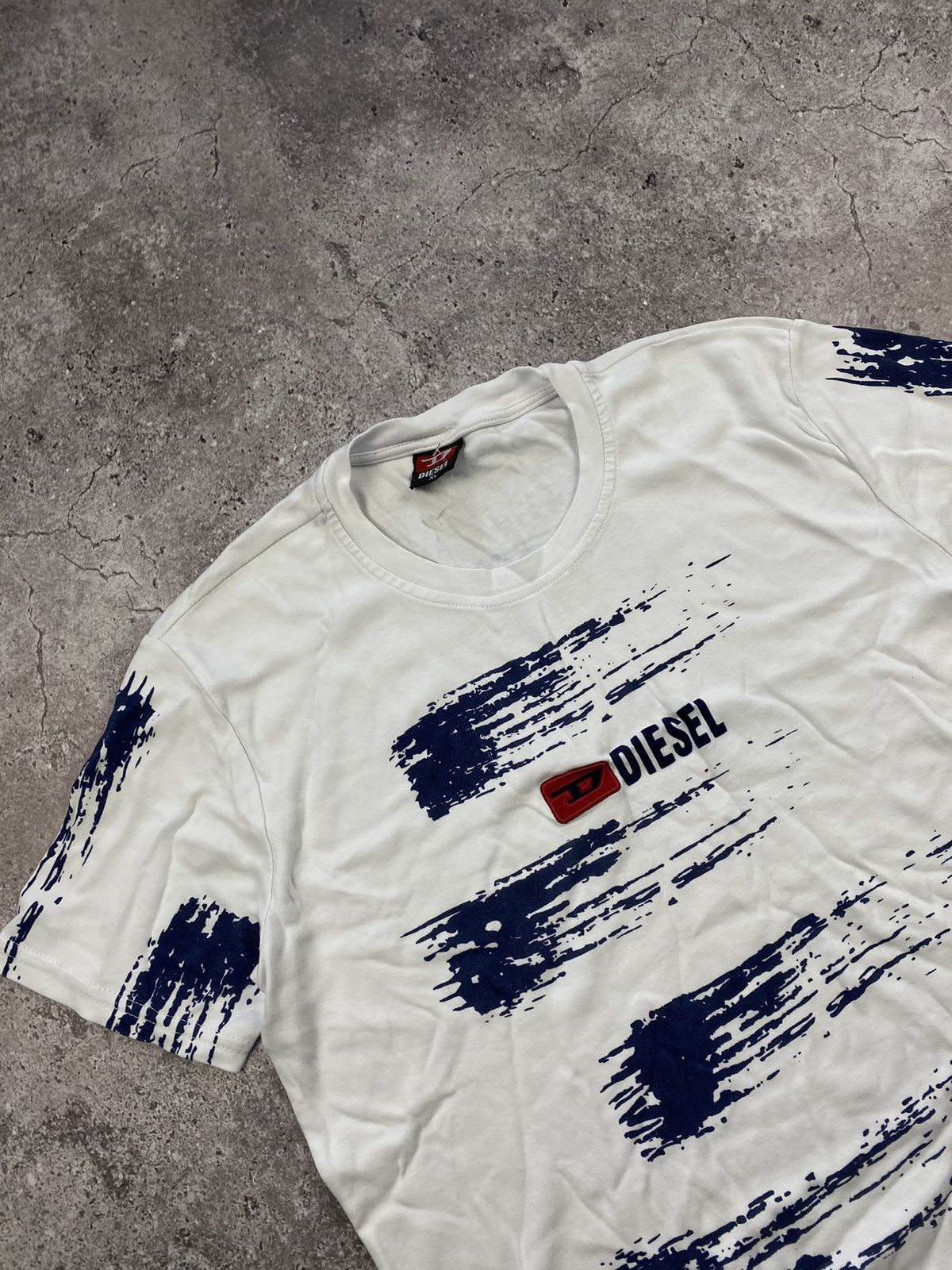 Diesel × Vintage Vintage Y2K Diesel Avant Garde Opium T-Shirt Striped Size US M / EU 48-50 / 2 - 2 Thumbnail