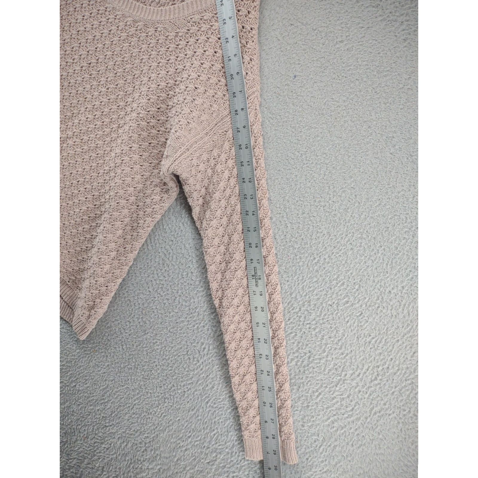 Old Navy Old Navy Women's Textured Knit Pullover Sweater Size L Pale Pink Knit Size S / US 4 / IT 40 - 7 Thumbnail