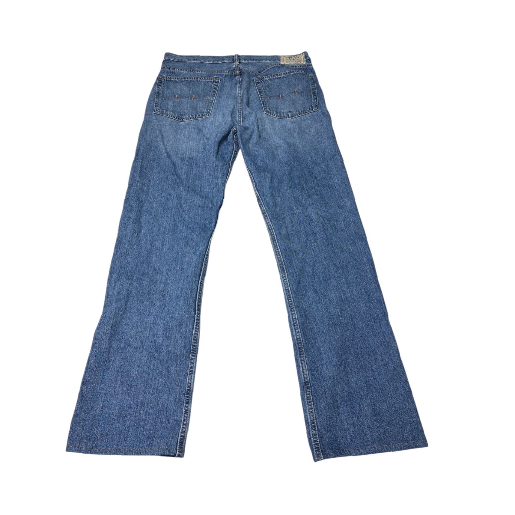 Polo Ralph Lauren Polo Ralph Lauren Jeans Men Classic Fit Straight Leg Blue Wash 36X33 Denim Cotton Zip Button 5-Pocket Distressed Pockets Logo Size US M / EU 48-50 / 2 - 7 Thumbnail
