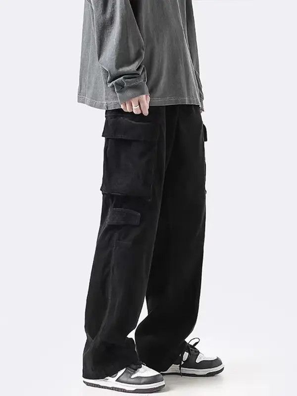 VIBE Black High Street Vintage Loose Casual Pants Size US 33 - 6 Thumbnail