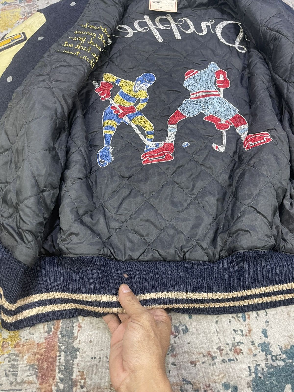 Vintage Vtg 70s Butwin “Droppers Hockey” Varsity Jacket Size US L / EU 52-54 / 3 - 5 Thumbnail