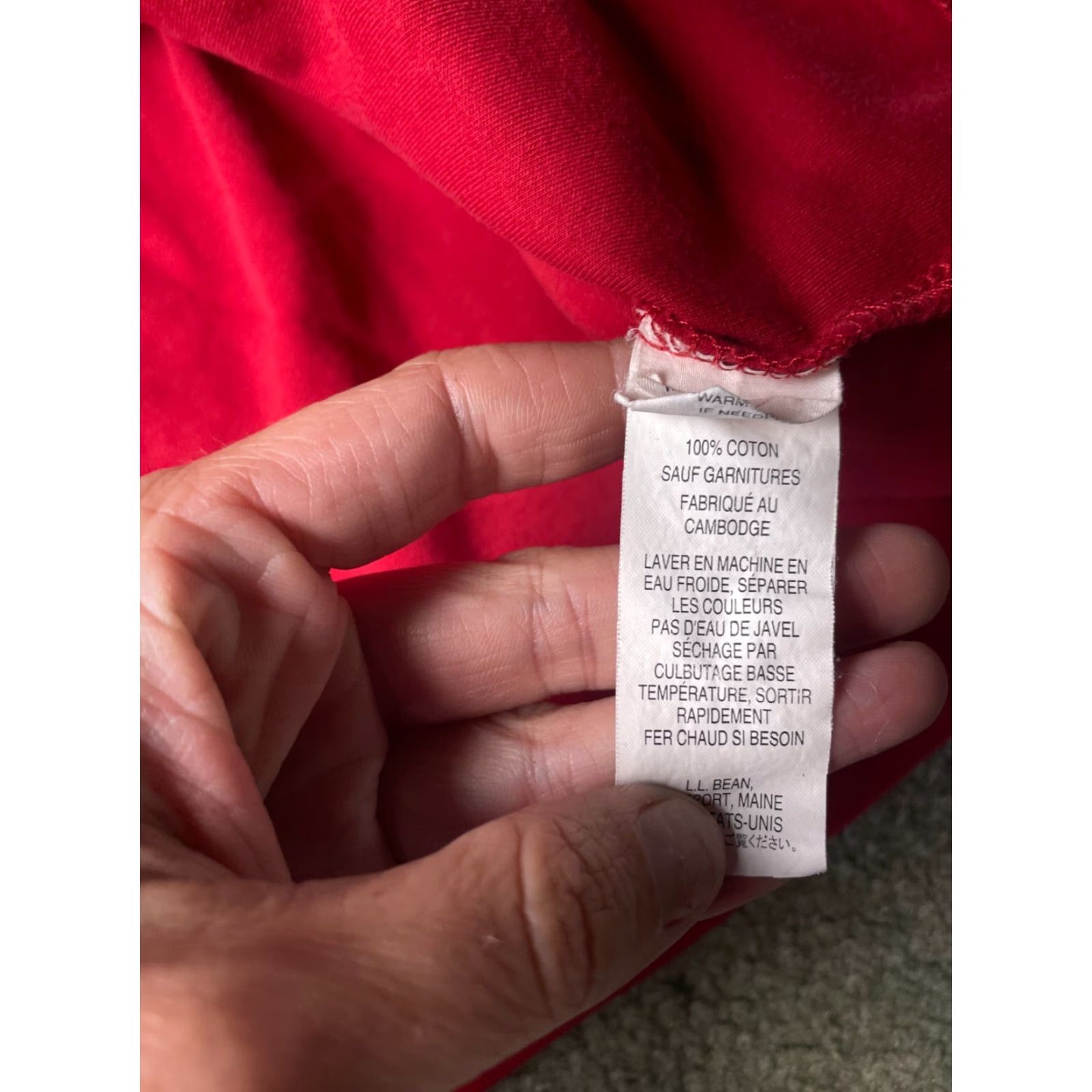 Vintage L.L.Bean Sweater Men's Size Large Reg. Red Long Sleeve Mock Neck Pullover Size L / US 10 / IT 46 - 6 Thumbnail