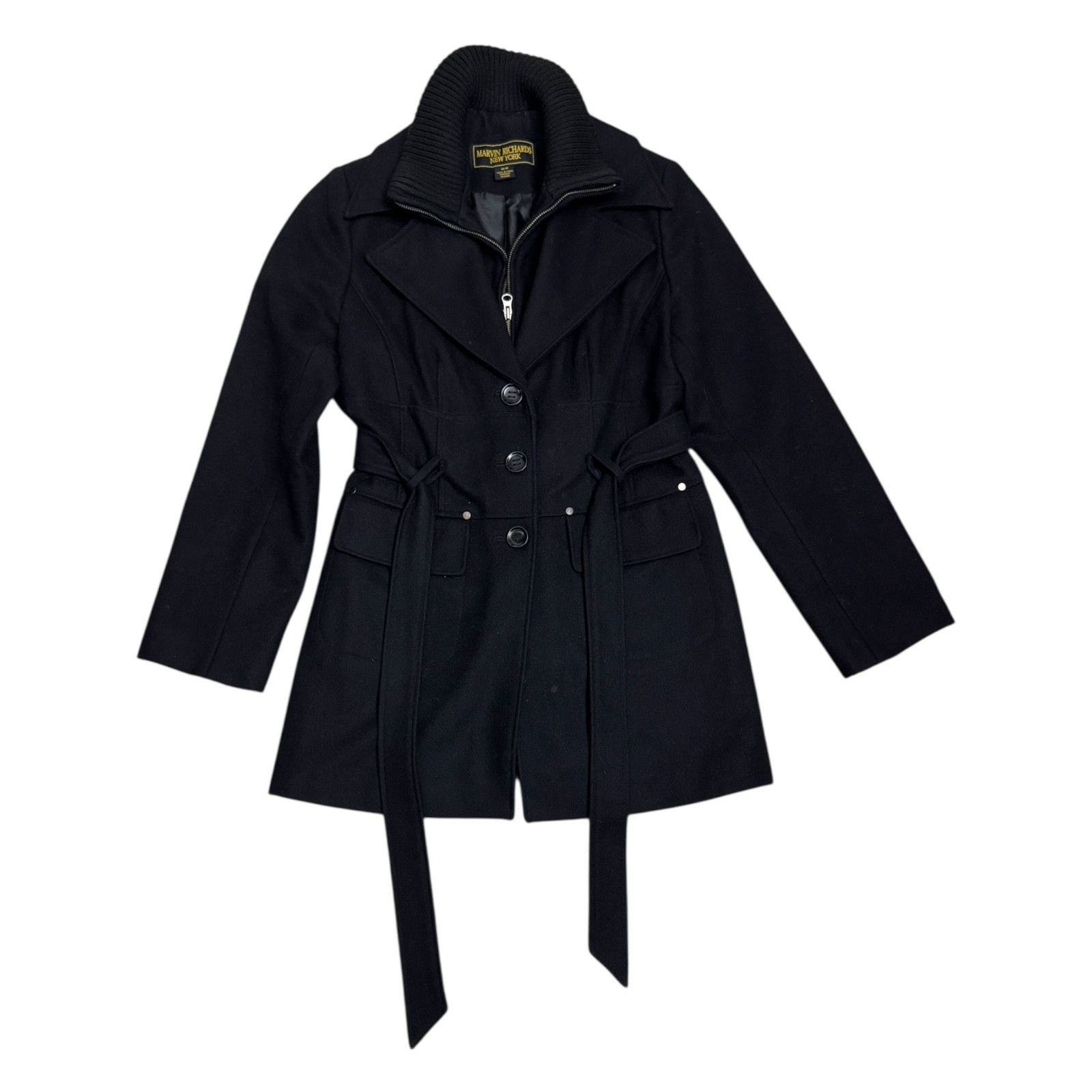 Other MARVIN RICHARDS Wool Blend Business Winter Pea Coat Medium Size M / US 6-8 / IT 42-44 - 1 Thumbnail