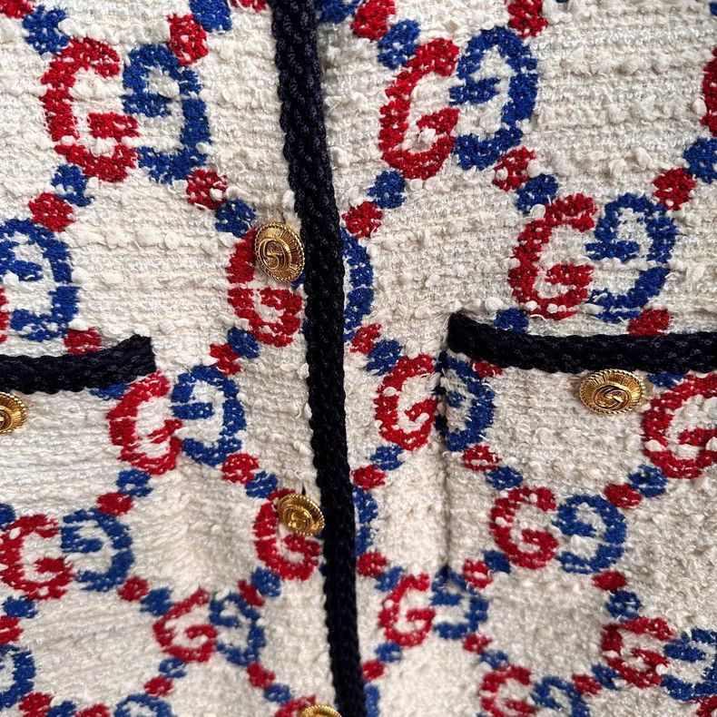 Gucci Gucci Full-print old-fashioned tweed small fragrant style c Size US XXS / EU 40 - 3 Thumbnail