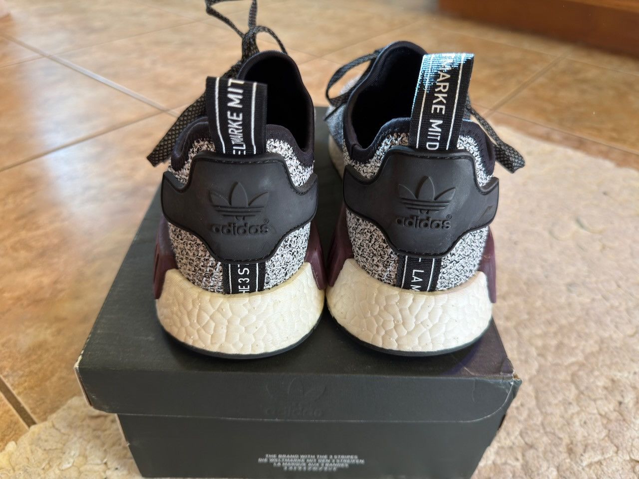 Adidas adidas NMD R1 Champs Burgundy Grey B39506 Size US 11 / EU 44 - 5 Thumbnail