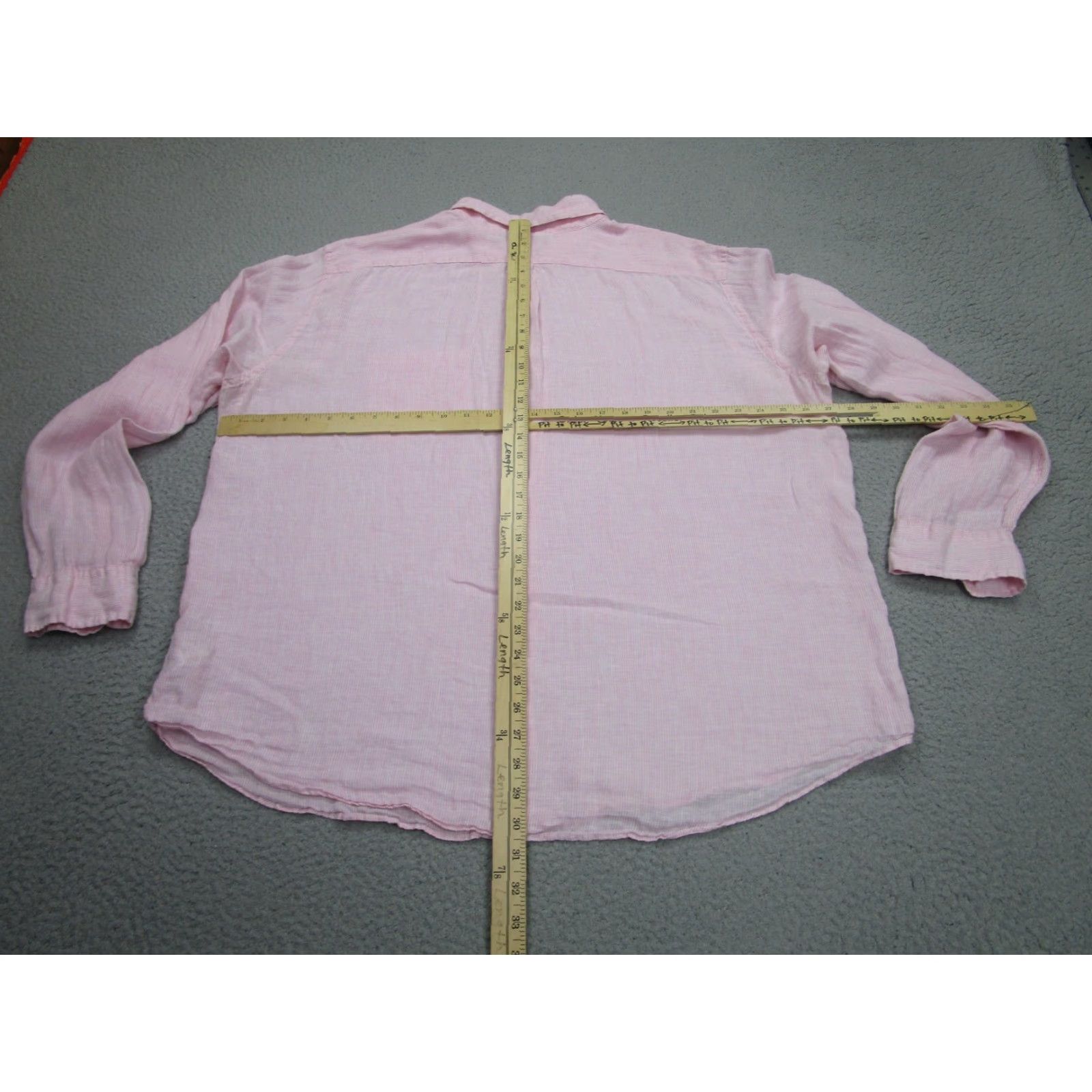 Vineyard Vines Vineyard Vines Shirt Mens 2XL Pink Linen Slim Murray Button Down Long Sleeve Size US XXL / EU 58 / 5 - 6 Thumbnail