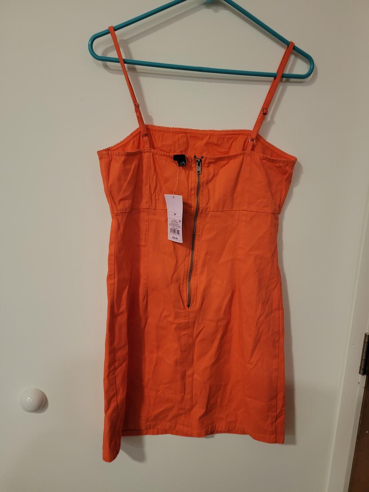Other Orange Sleeveless Mini Dress with Back Zipper Size M / US 6-8 / IT 42-44 - 2 Thumbnail