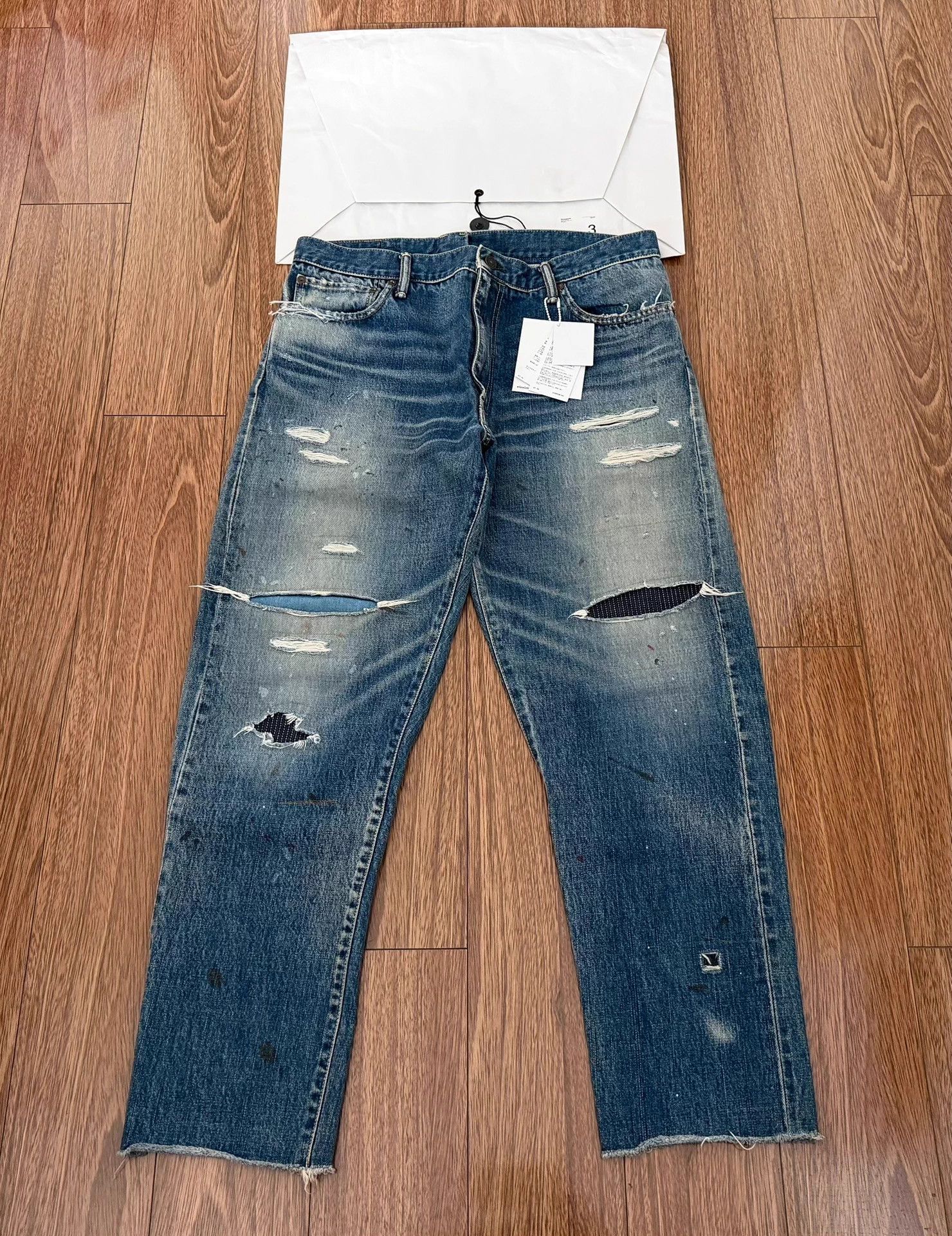 Visvim VISVIM 19AW SPOT JOURN TACKED CRASH Jeans 3 no pockets Size US 34 / EU 50 - 1 Thumbnail
