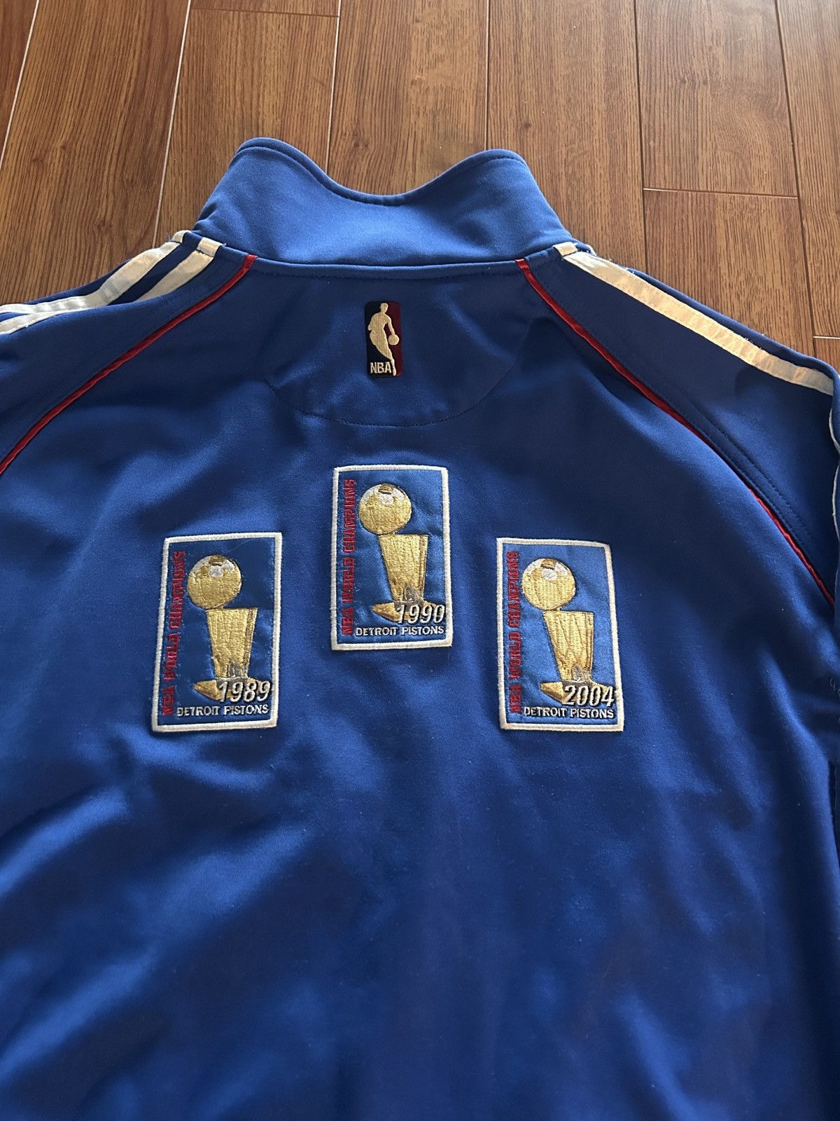 Adidas 2008 Detroit Pistons NBA X Adidas White & Black Track Jacket Size US XL / EU 56 / 4 - 3 Thumbnail