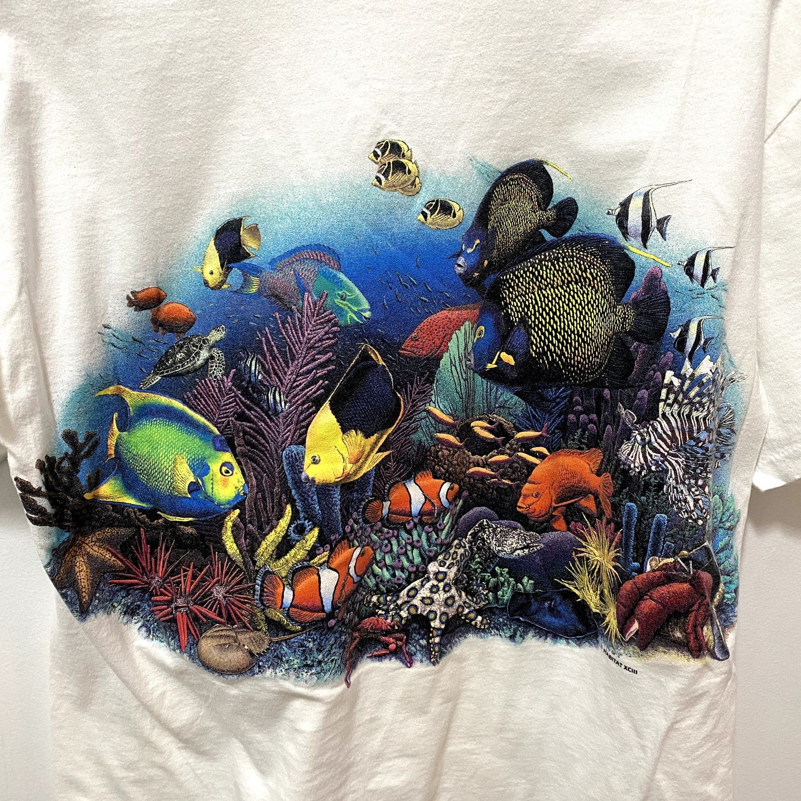 Vintage Vintage Coral Reef Exotic Fish Aquarium Habitat T Shirt 90s Size US L / EU 52-54 / 3 - 3 Thumbnail