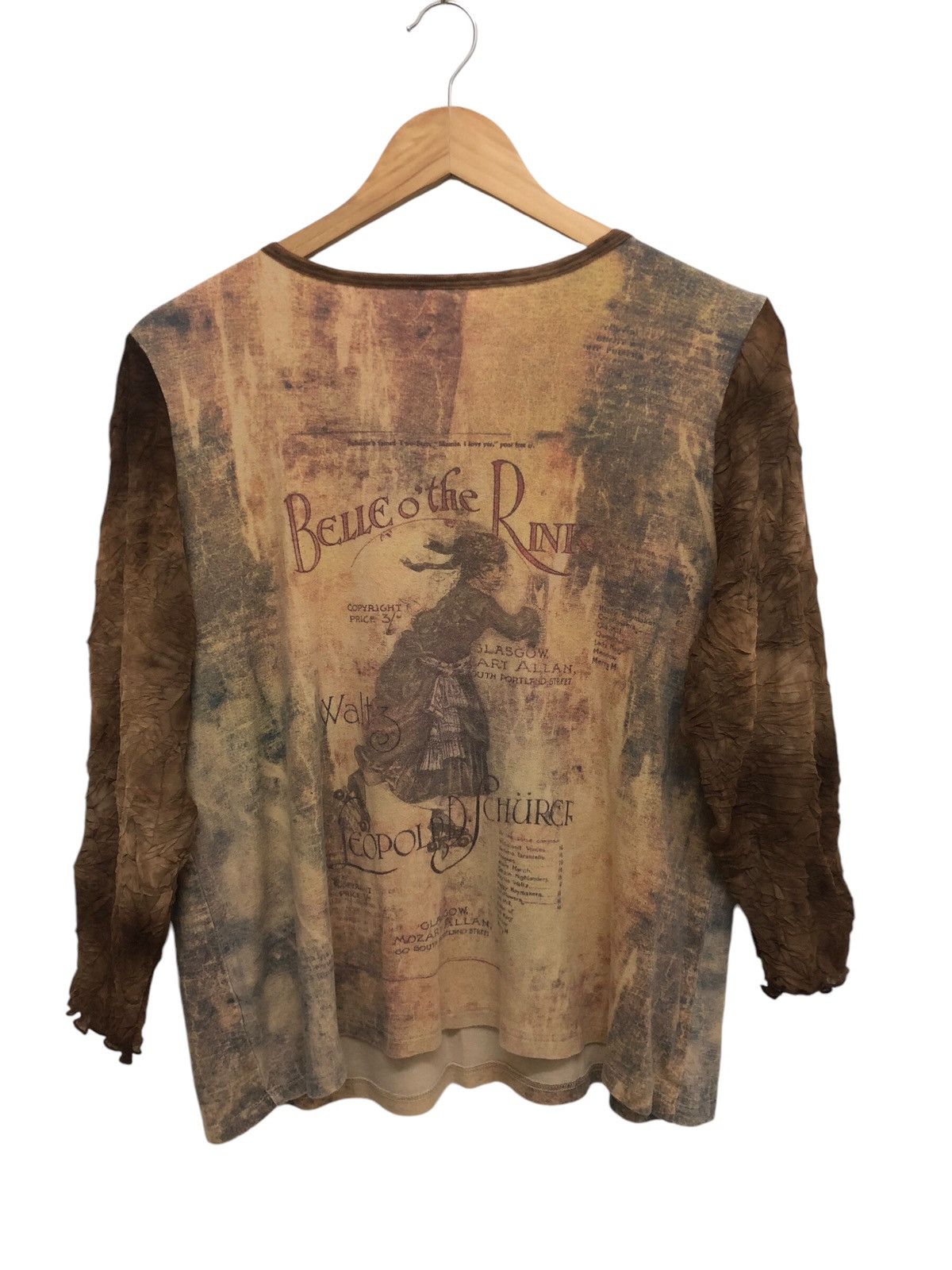 Vintage RARE 🔥 B,V. B,B. BELLE O’ THE RINK OVP MESH SLEEVES BODY TOP Size XL / US 12-14 / IT 48-50 - 2 Thumbnail