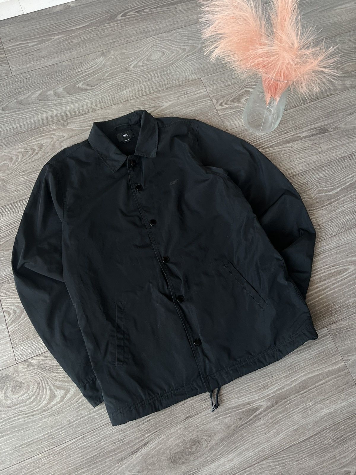 Designer × Obey ‼️Obey Big logo Streetwear Nylon Fleece Tech Coach Jacket‼️ Size US S / EU 44-46 / 1 - 10 Thumbnail