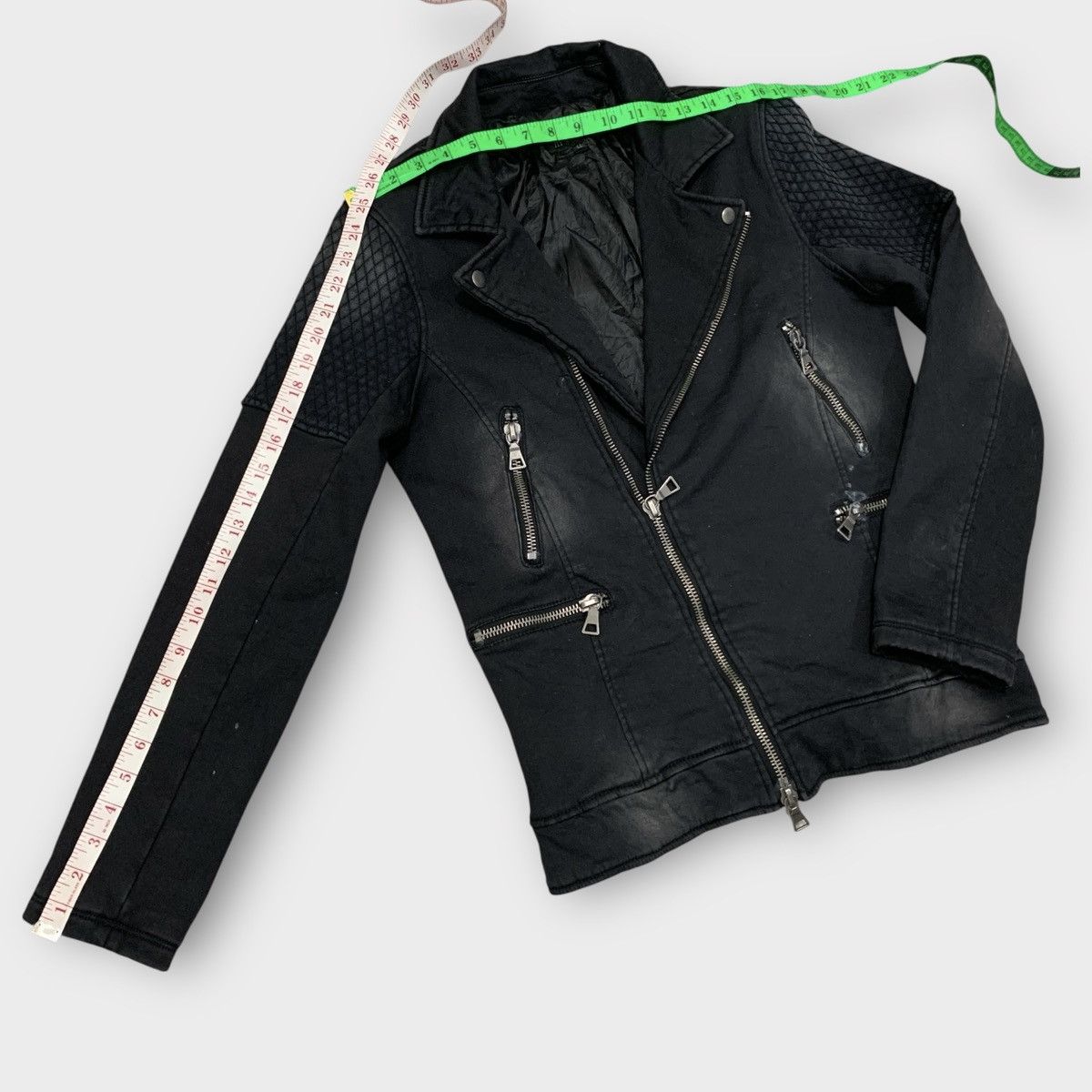 In The Attic IN THE ATTIC JAPAN BLACK WASHED BIKER JACKET DOUBLE COLLAR Size US S / EU 44-46 / 1 - 13 Thumbnail
