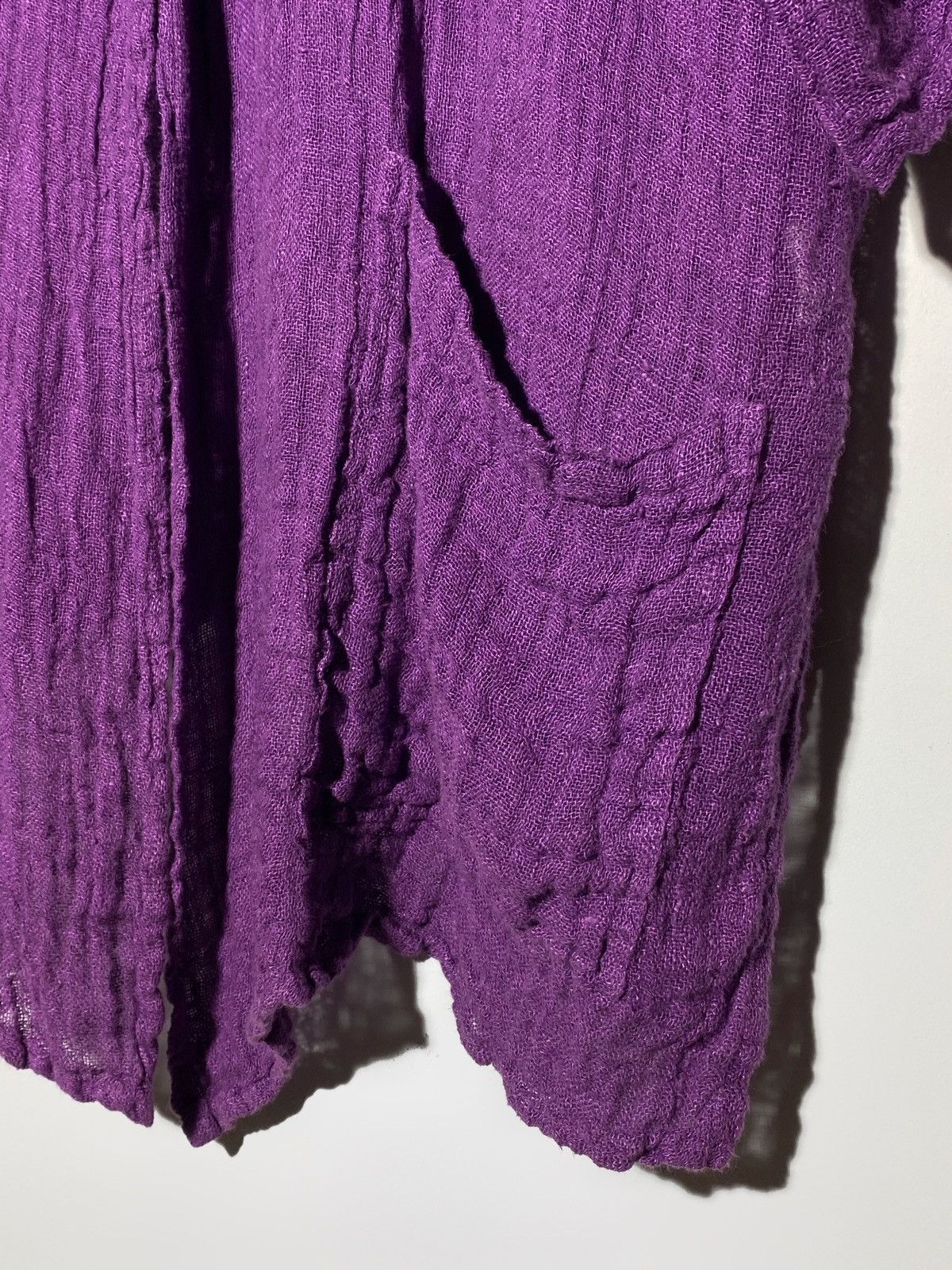 Other Grizas Lightweight Purple Linen Cardigan Size L / US 10 / IT 46 - 11 Thumbnail