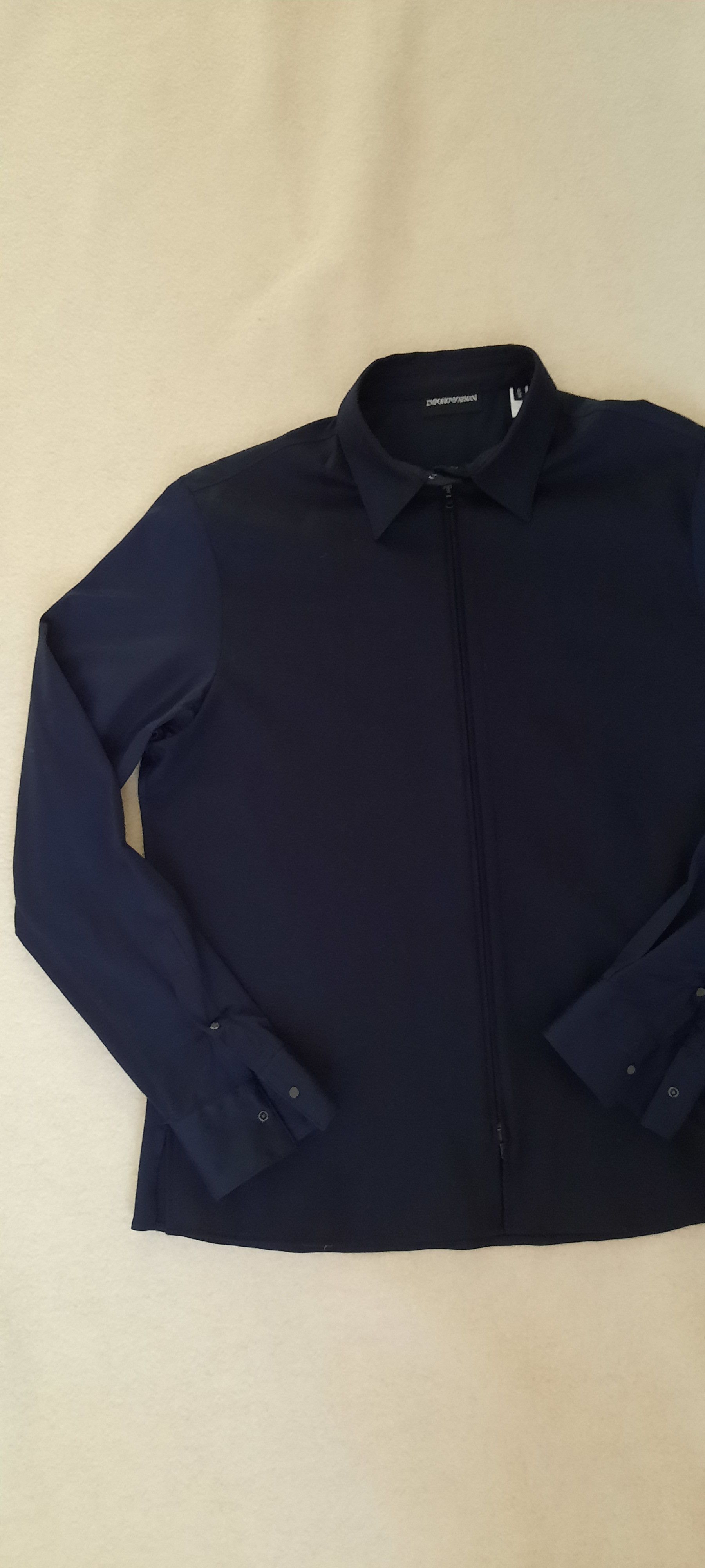 Emporio Armani EMPORIO ARMANI Men's Shirt Jacket Dark Blue Size 41(16) Size US L / EU 52-54 / 3 - 6 Thumbnail