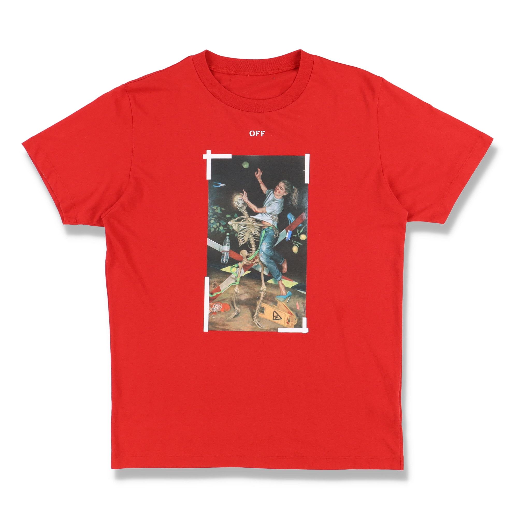 Off-White Red Pascal Skeleton Painting Arrows T-Shirt Size US XL / EU 56 / 4 - 1 Thumbnail