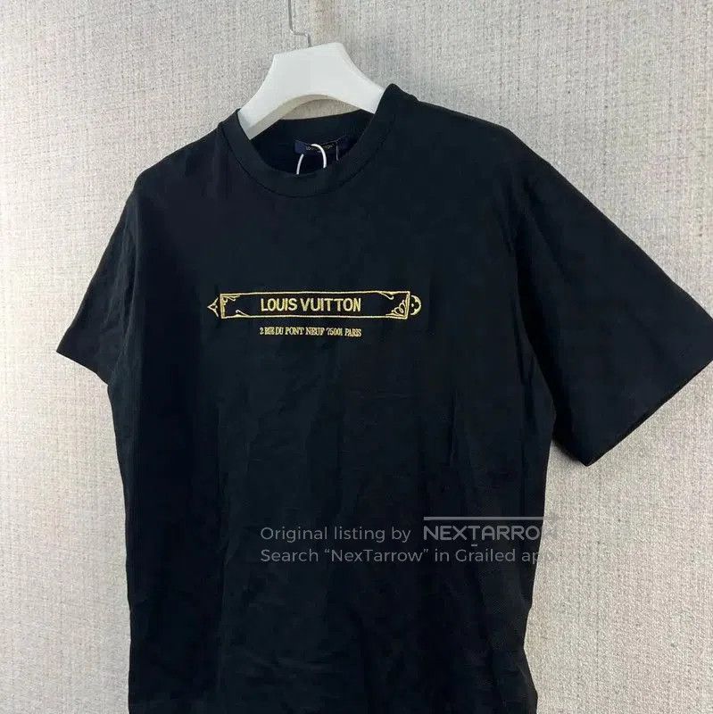 Louis Vuitton Louis Vuitton Black Cotton Logo T. Size US L / EU 52-54 / 3 - 2 Thumbnail