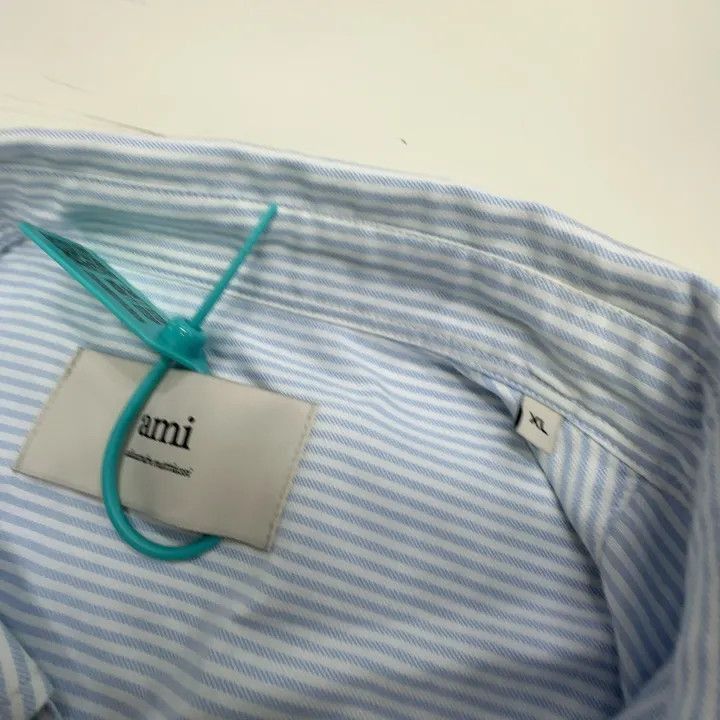 AMI AMIPARIS Striped Long Sleeve Shirt for Men and Women -2507 Size US XL / EU 56 / 4 - 2 Thumbnail